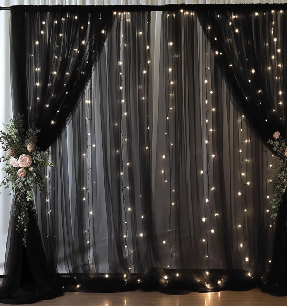 Pipe and drape available in several color choices and lighting available