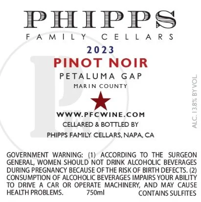 2023 Pinot Noir Petaluma Gap Back label.jpg