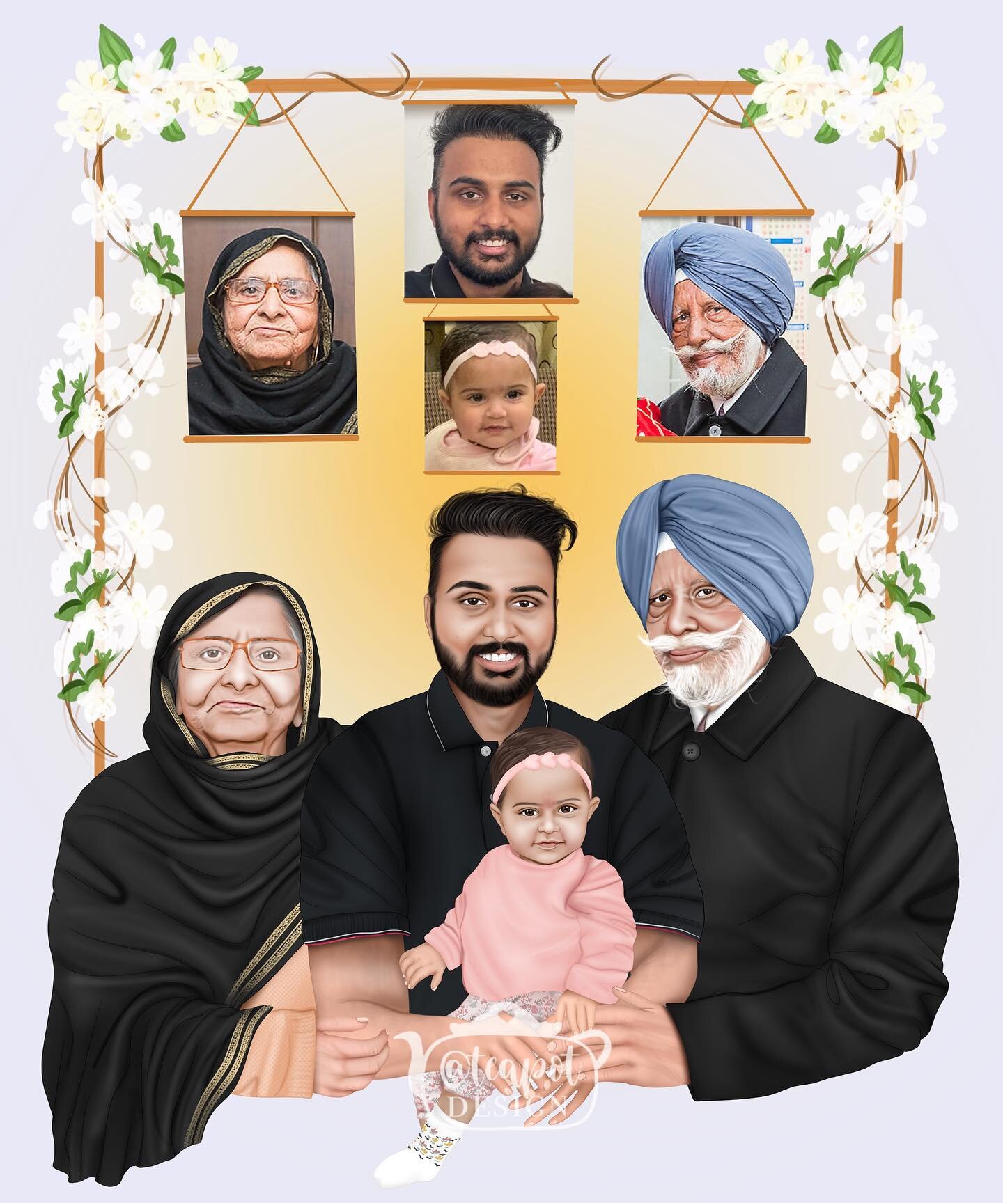 A complete family photo ❤️
Bringing together Ravit &amp; his two beloved grandparents who passed away before they could meet his beautiful little daughter. 

Ravit messaged me to bring together his family members from seperate photos, for he wanted t
