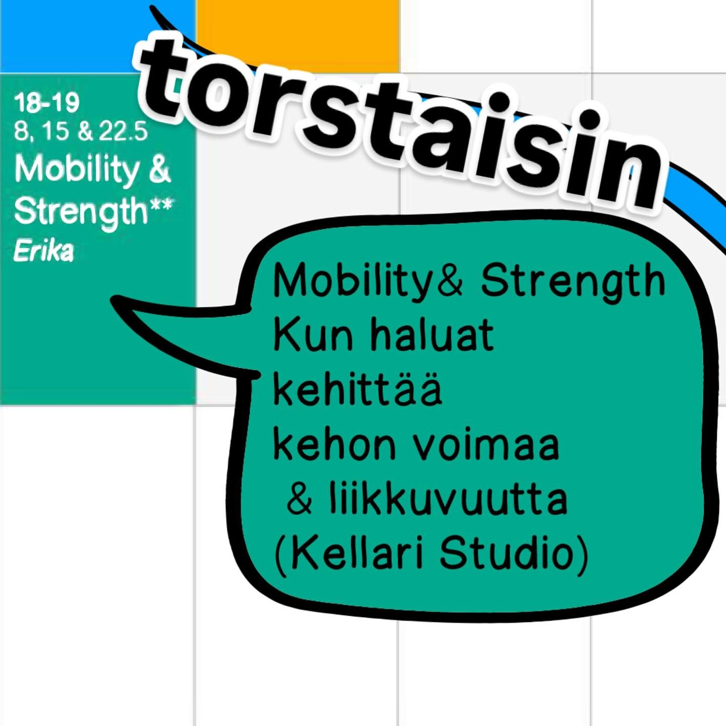 Kev&auml;&auml;n uusia tuulia meij&auml;n Kellari Studiossa💫 Strength &amp; Mobility -tunti yhdist&auml;&auml; kehoa vahvistavan pilateksen liikkuvuusharjoitteluun. Saat liikkuvuutta, voimaa ja hyv&auml;&auml; oloa &ndash; hallitusti ja tehokkaasti.