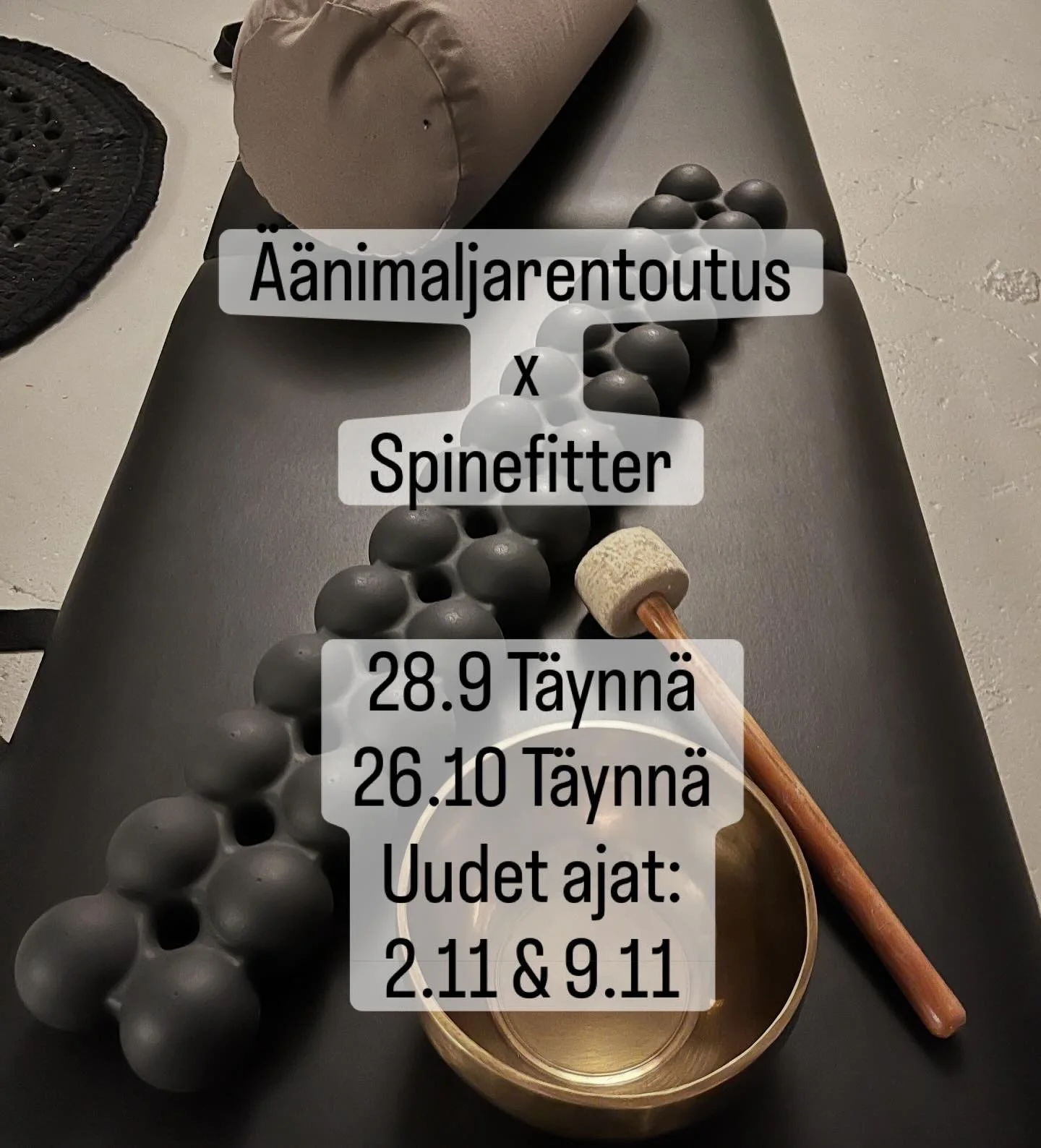 Illat pimenevät ja me tarvitsemme hyggea ja rentouttavia hetkiä. Tervetuloa nauttimaan äänimaljarentoutuksesta meijän tunnelmallisessa kellaritilassa. Ensimmäiset ajat täyttyivät hetkessä joten avattiin 2