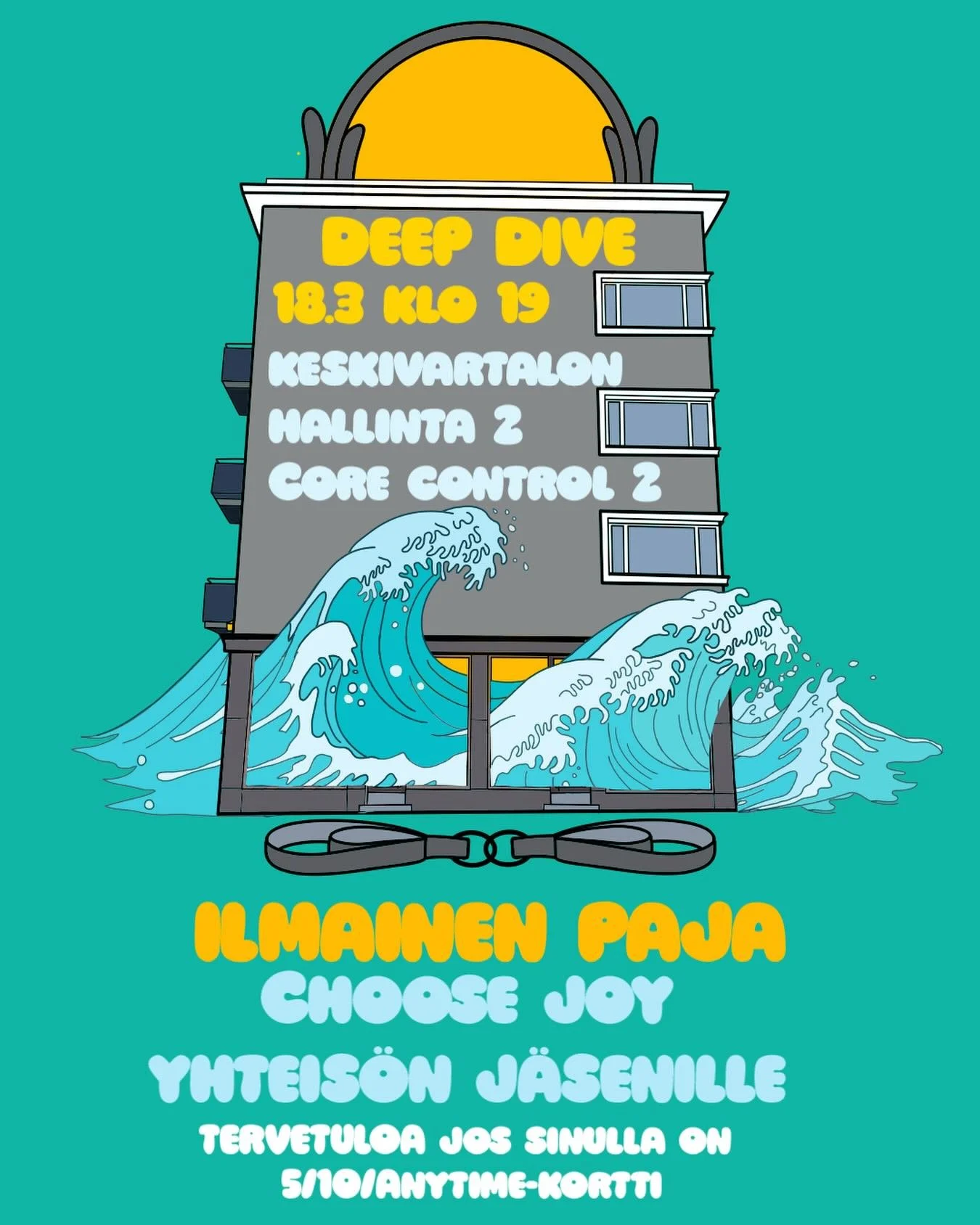 Deep Dive pajat jatkuu kerran kuussa. 18.3 klo 19 teema on keskivartalon hallinta 🤩. Ollaan saatu niin paljon hyv&auml;&auml; palautetta n&auml;ist&auml; teema ty&ouml;pajoista. Ne ovat ilmaisia kaikille Choose Joyn j&auml;senille. Jos sinulla on vo