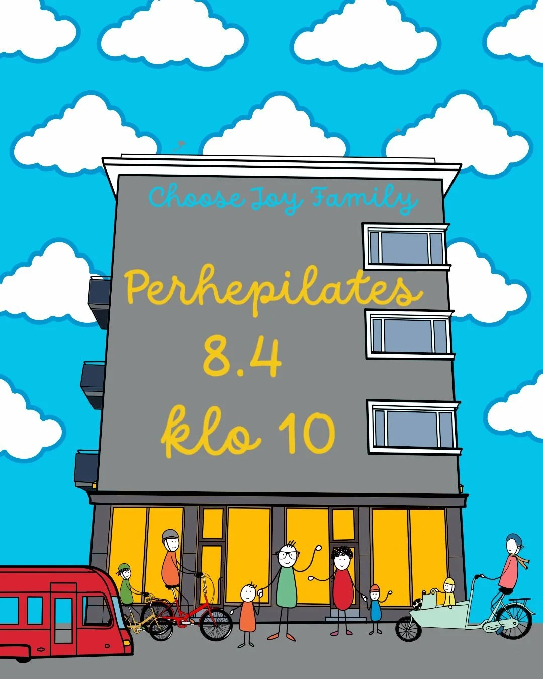 8.4 on ihanien pajojen p&auml;iv&auml;! 
* 10 Perhepilates (Marianna) 
* 18 F*CK Peri/menopaussi-otetaan keho takaisin haltuun (Laitepilates) (Erika) 
* Istumaty&ouml;n avaava Laitepilates (Erika) 
Varaa paikkasi tai vinkkaa kaverille! Kaikki sopivat