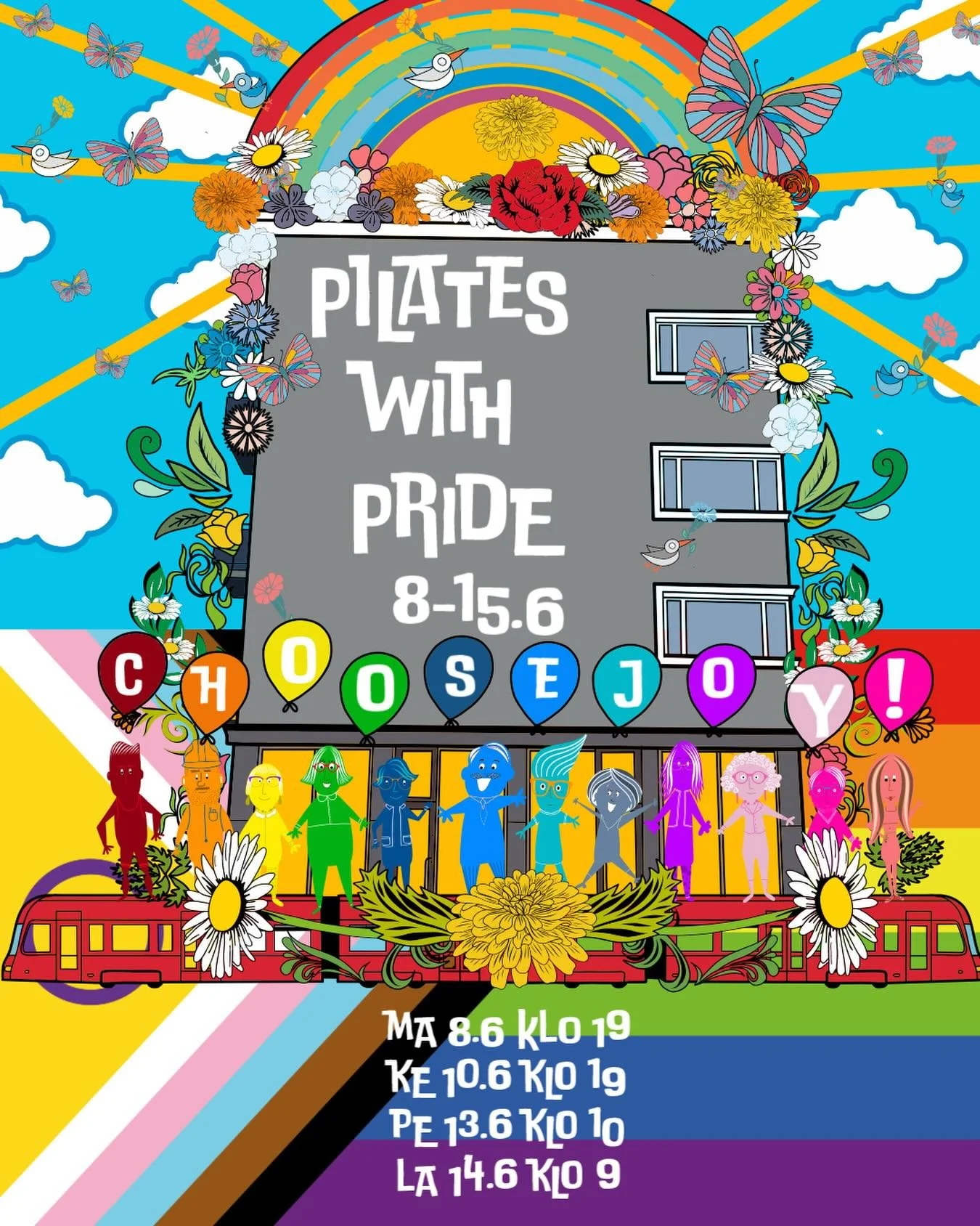 Olemme taas mukana Tampere Pridessa 8-15.6. Choose Joyn tavoite on alusta asti ollut toivottaa kaikki tervetulleiksi tunneillemme &ndash; koosta, muodosta, i&auml;st&auml;, identiteetist&auml;, taustasta tai kokemustasosta riippumatta.

Varmistaaksem