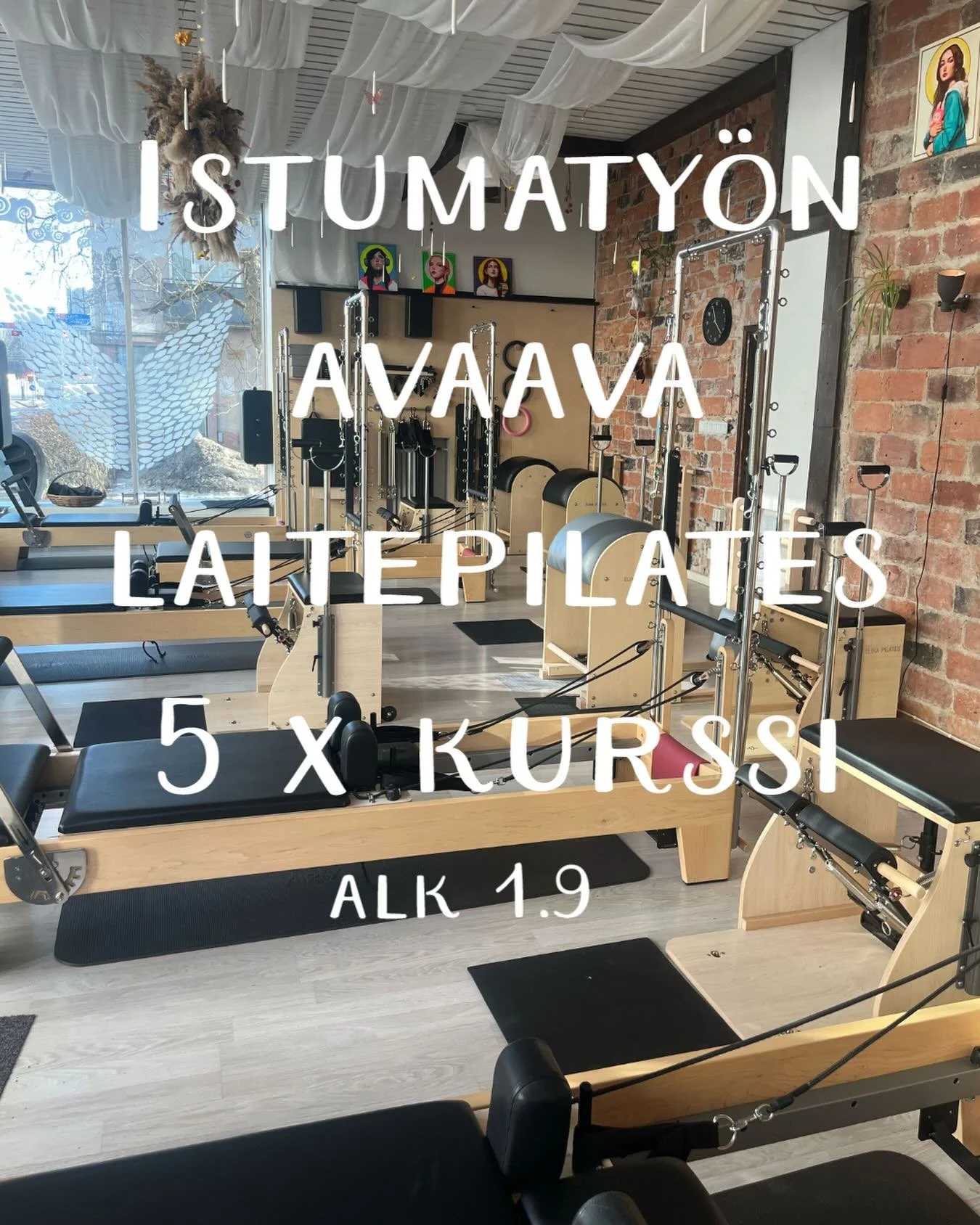 Tervetuloa 1.9 klo 19.30 tehokkaalle ja lempe&auml;lle Istumaty&ouml;n avaava Laitepilates-ty&ouml;paja, joka on suunniteltu erityisesti istumaty&ouml;t&auml; tekev&auml;n kehon tarpeisiin. Tunnilla hy&ouml;dynnet&auml;&auml;n pilateslaitteita (kuten