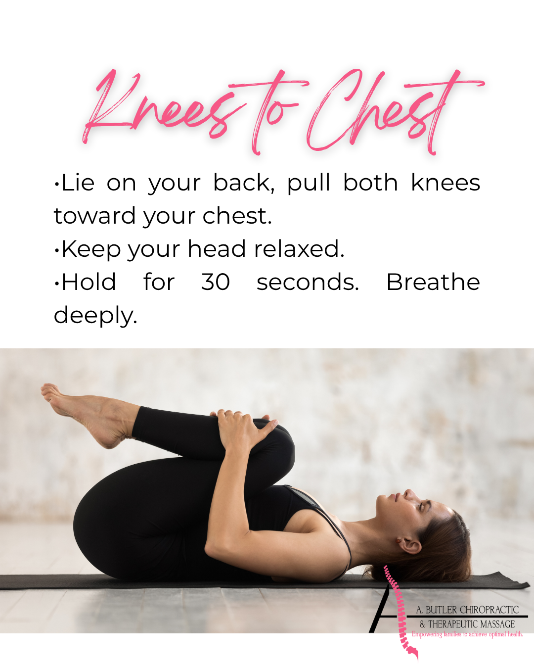 Knees to Chest Stretch for Lower Back