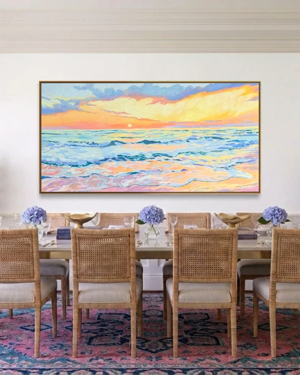 Golden Hour by the Waves Art Print