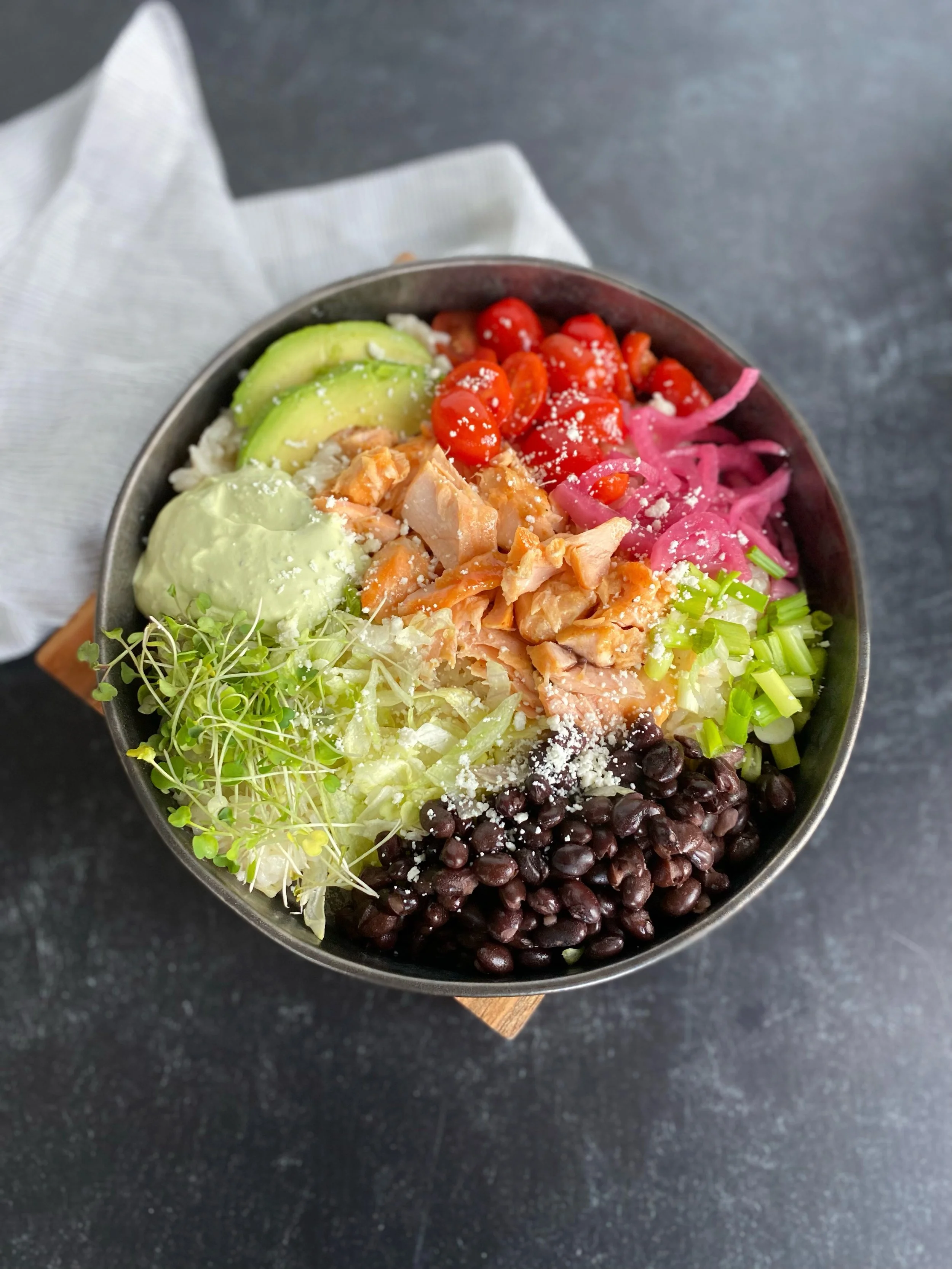 Maple Dijon Salmon Burrito Bowl — A Place for Everyone