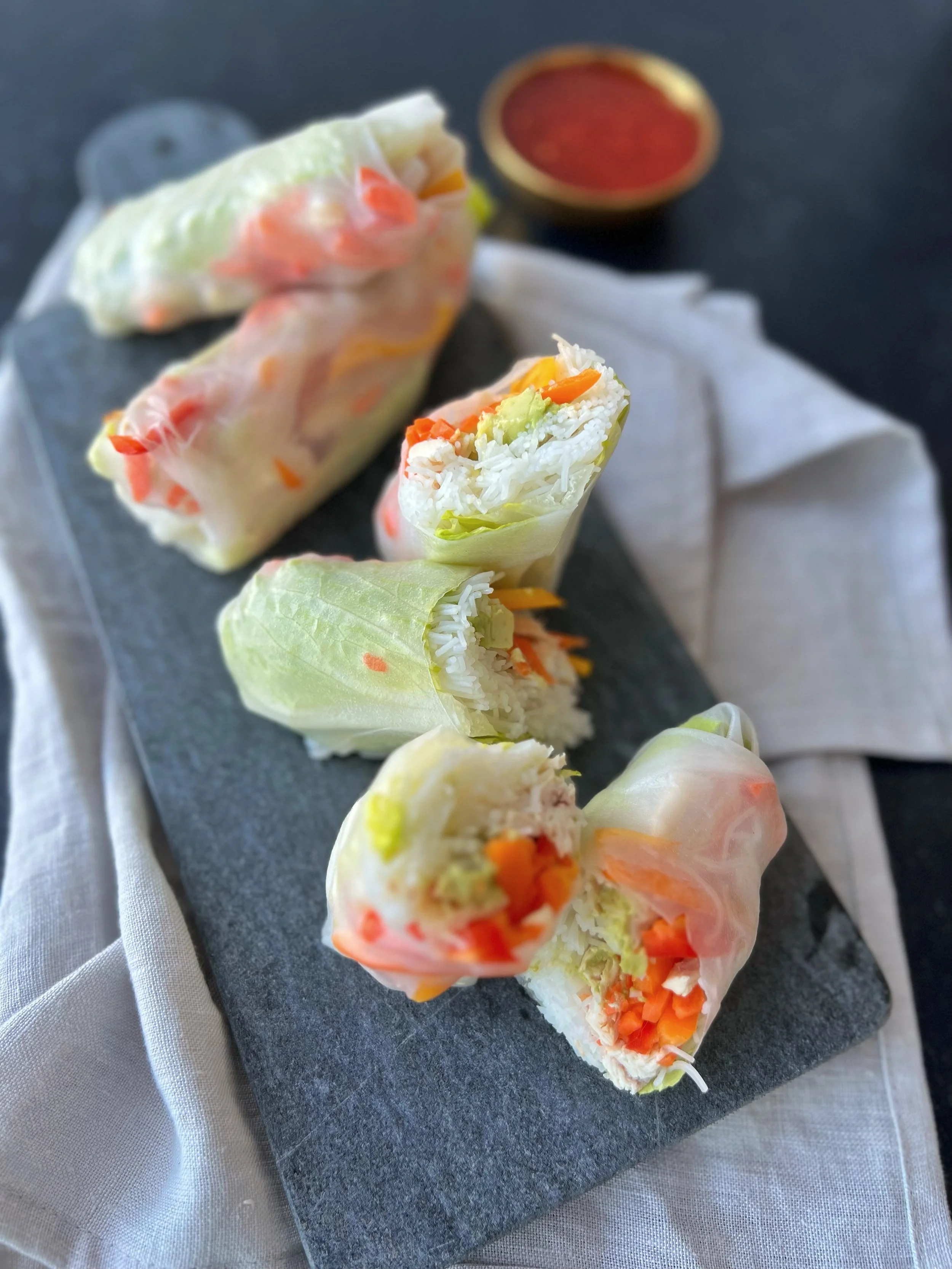 Chicken and Veggie Rice Paper Spring Rolls — A Place for Everyone