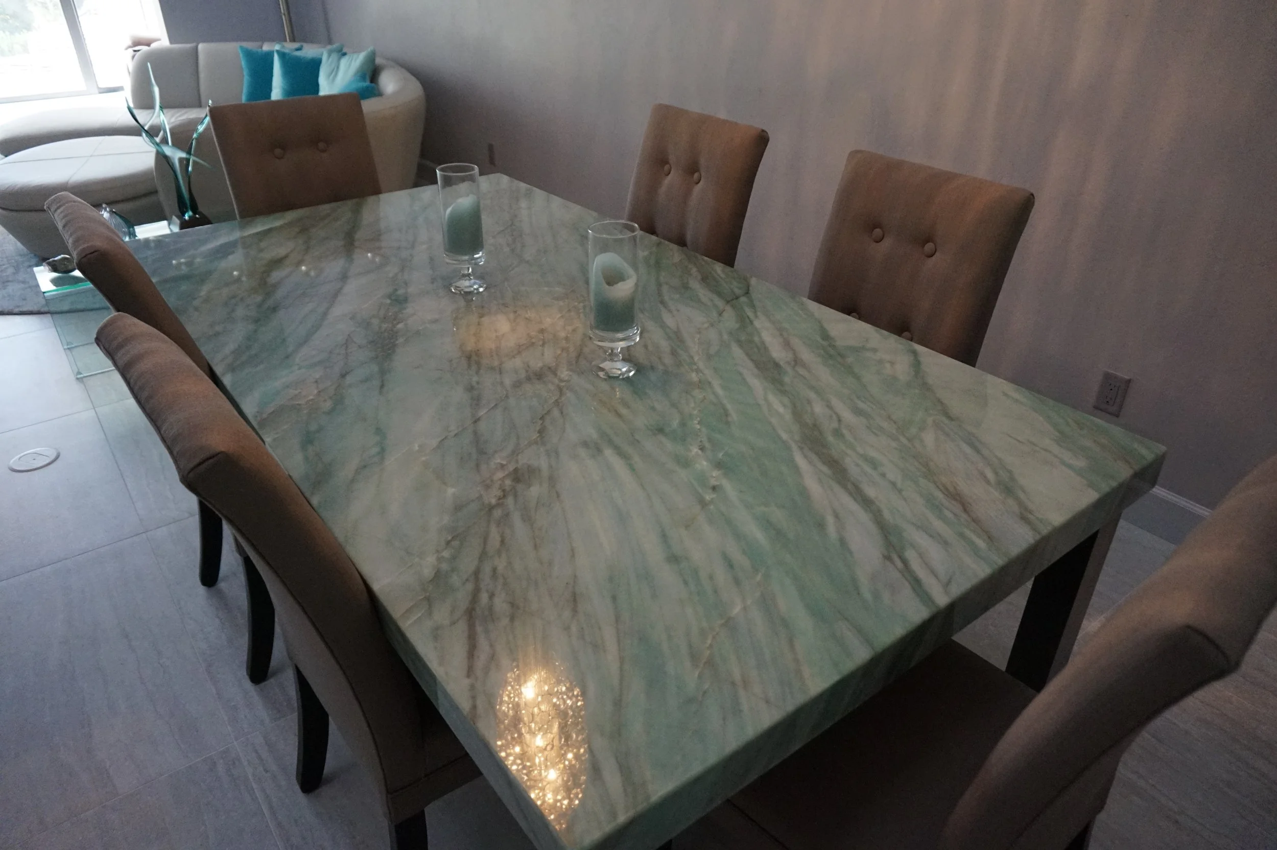 Beautiful Custom built Quartzite Dining Room Table - Classic Stone (fabricator)