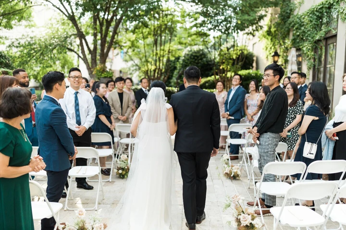 Walking down the aisle vs. Just married!