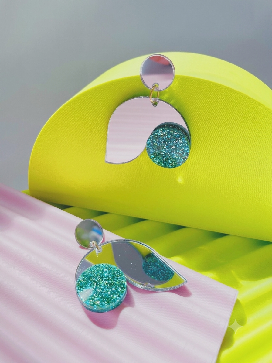 Nova reflets vert doré paillettes
