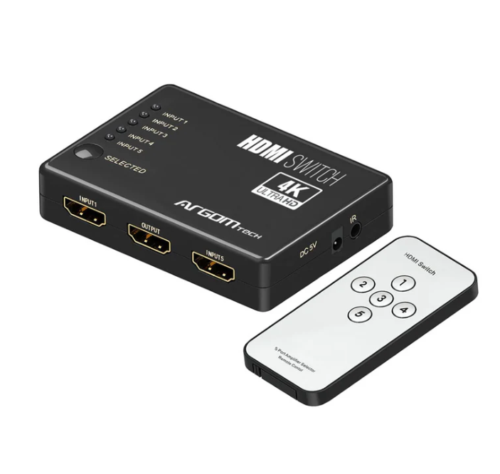 Conmutador HDMI de 5 puertos- ARGOMTECH