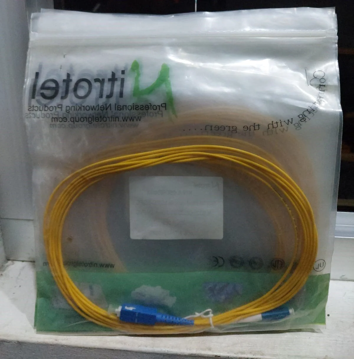 FIBER JUMPER LC/PC - SC/PC 3MTS SM 9/125 2.0MM PVC - NITROTEL