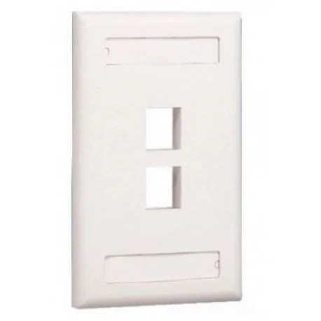 FACEPLATE BLANCO HUESO- 2 Puertos