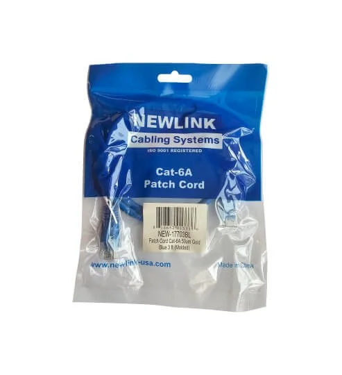 PATCH CORD CAT6A AZUL 3FT - NEWLINK
