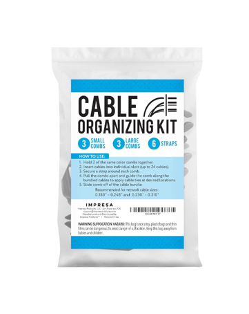 KIT DE ORGANIZADOR DE CABLE - IMPRESA