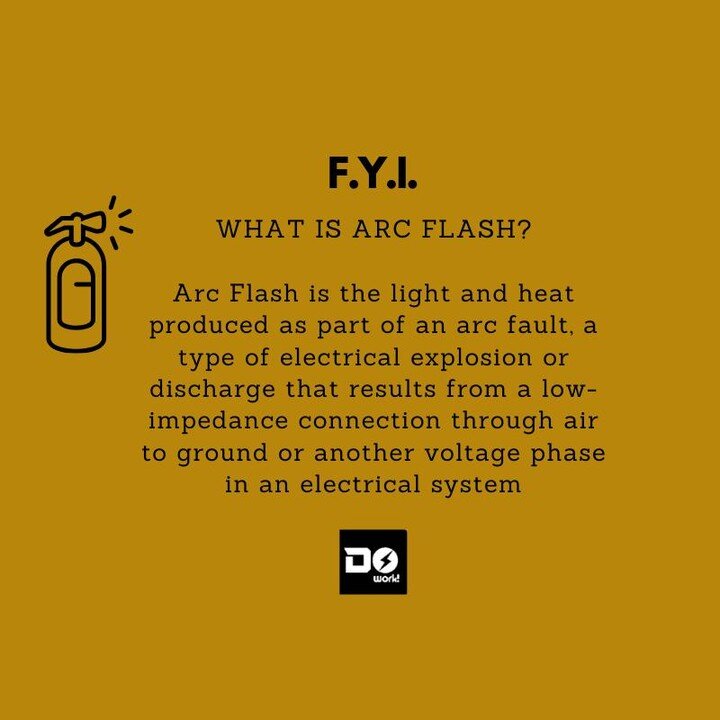 What is ARC FLASH? ⠀
⠀

The definition of Arc Flash is the light and heat produced as part of an arc fault, a type of electrical explosion or discharge that results from a low-impedance connection through air to ground or another voltage phase in an 