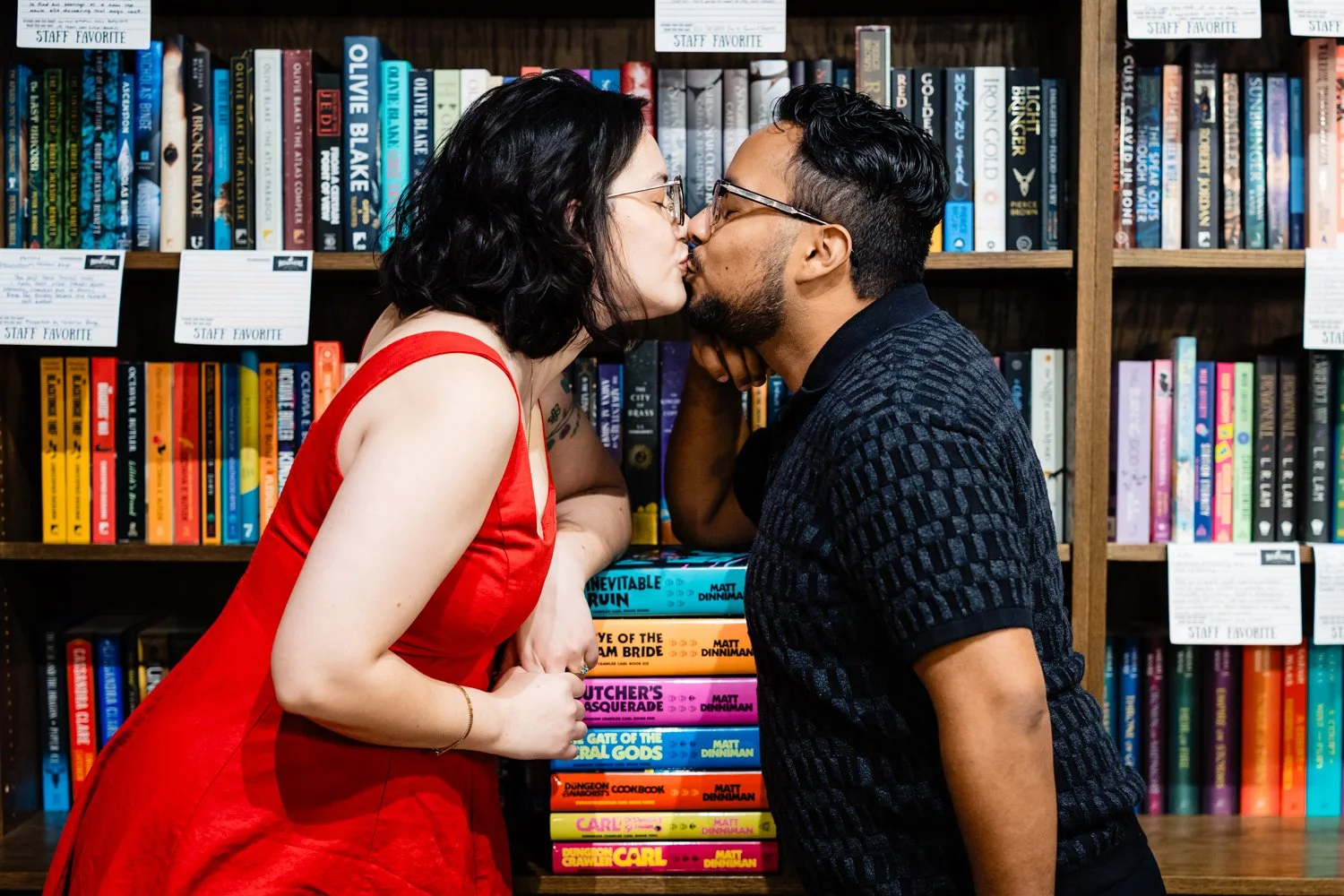 A few sneaks from todays early engagement session with @soleil.jpg and @elijahserena . Such a cute and fun couple. We started @nowherebookshop and moved on to @roundaboutsatx . Both super cool places and highly recommend you check them out in San Ant