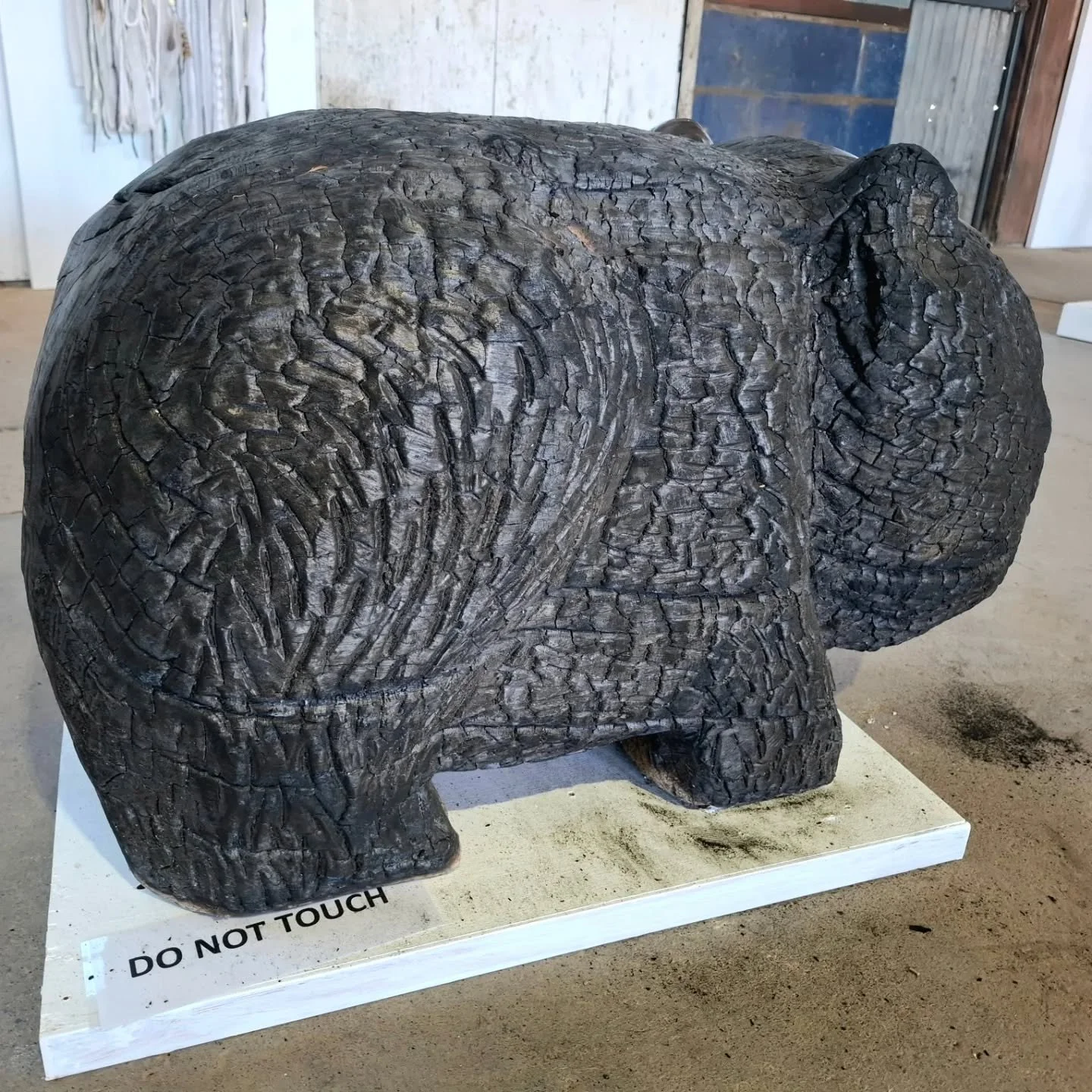 Yes, a charred wombat 😥 I was moved by this exhibit in @rage.euroa - this piece of public art survived the bushfire at Ruffy, and is being celebrated. A stunning example of artworking to honour tremendous loss.

Also inspired by the positive invitat