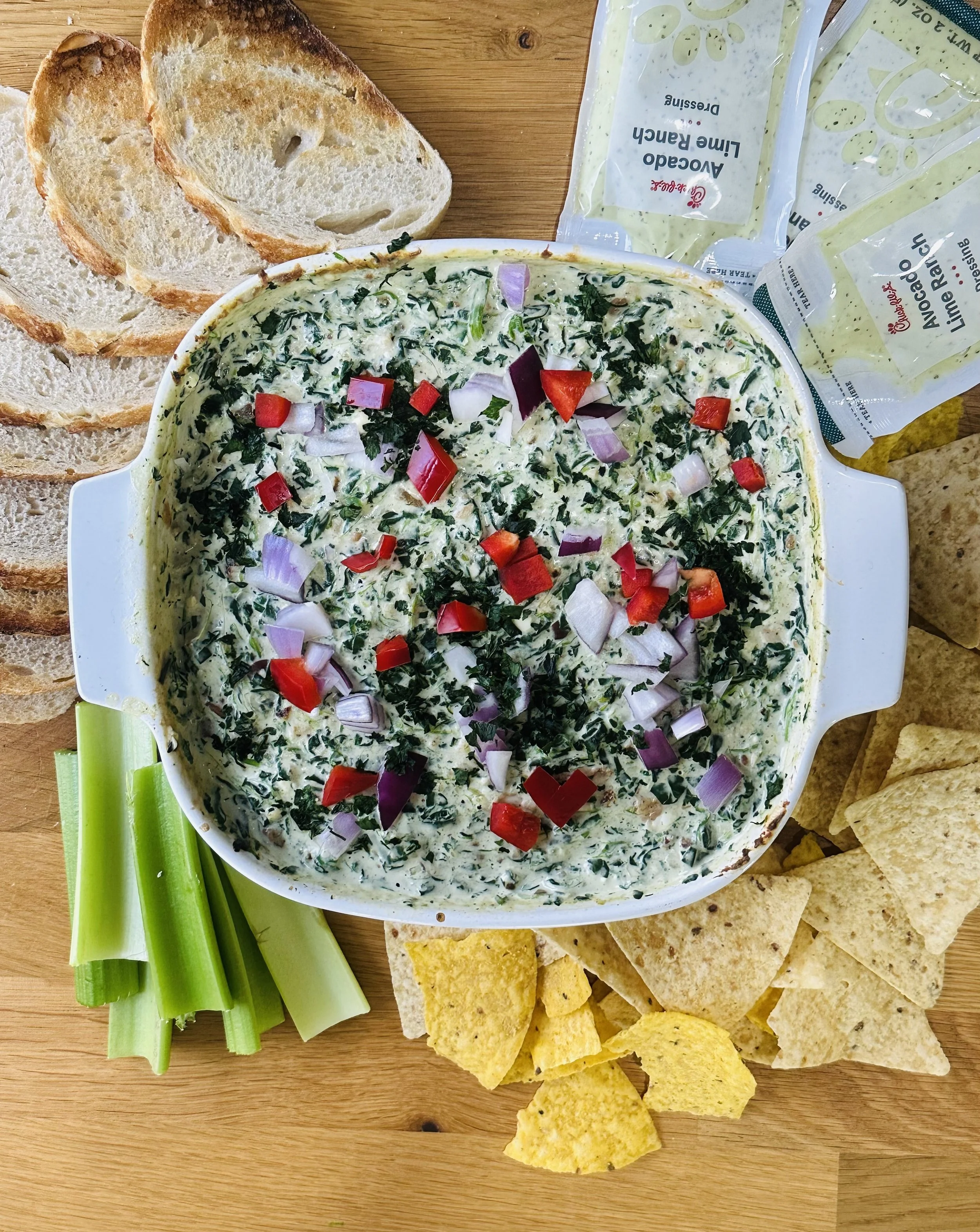 Grilled Chicken and Spinach Dip