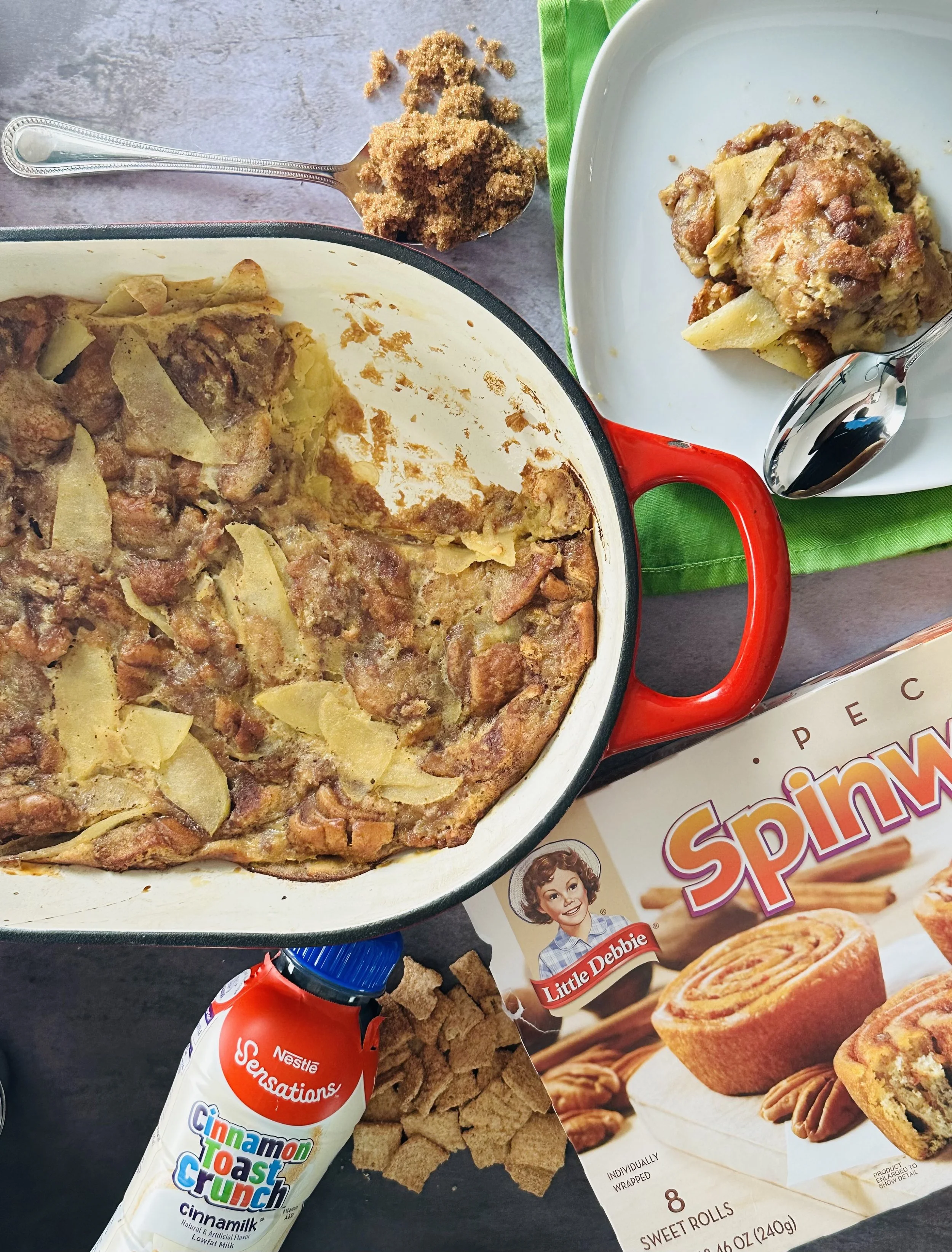 Spinwheel Bread Pudding