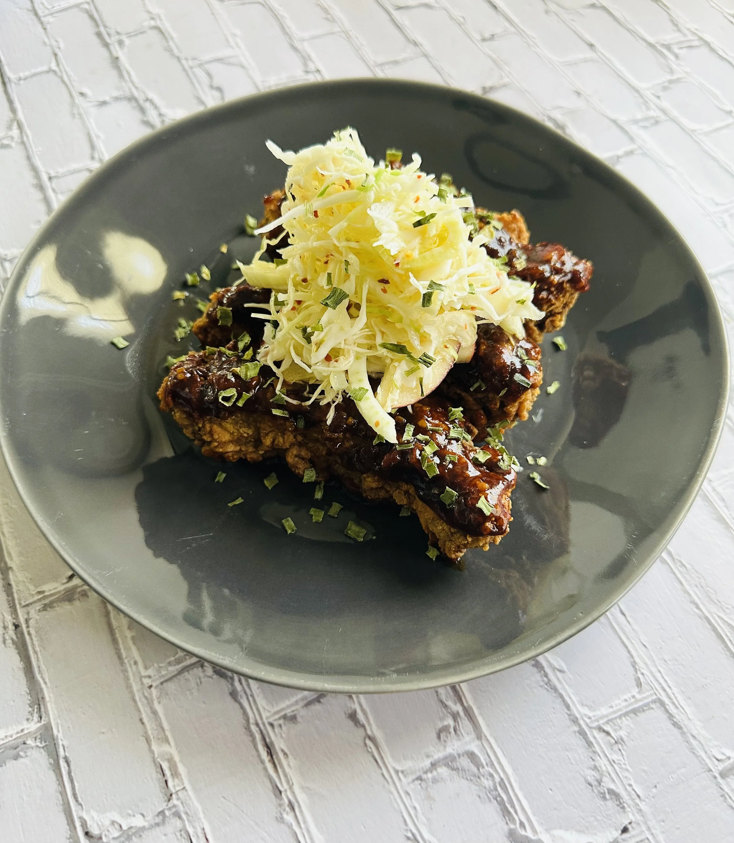 Fried Ribs w/Fennel Slaw 
