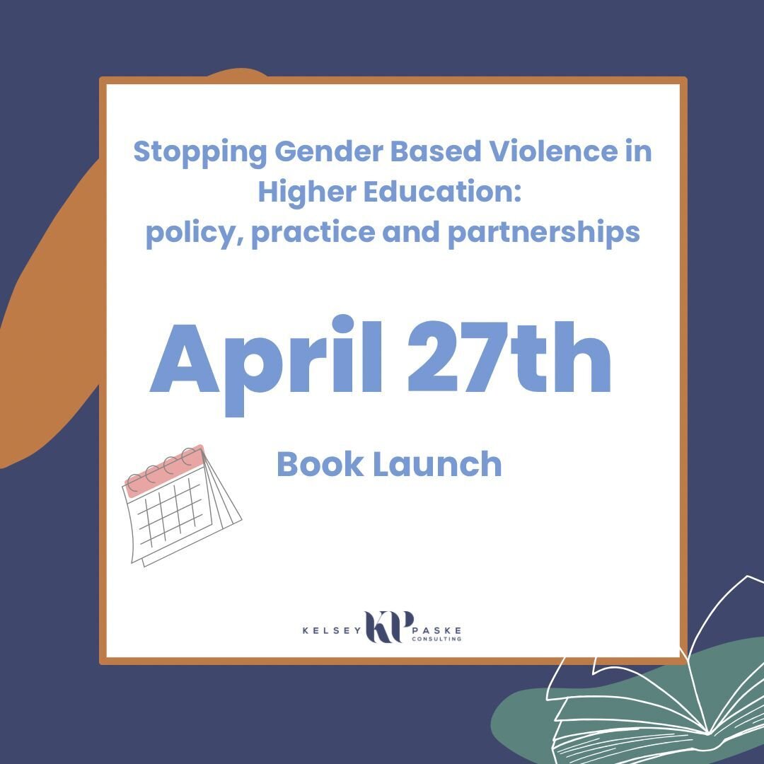 The book launch for Stopping Gender Based Violence in Higher Education: policy, practice and partnerships is coming up on the 27th April. 

I am proud to have contributed the chapter on prevention, and have included the link to a snippet from my chap