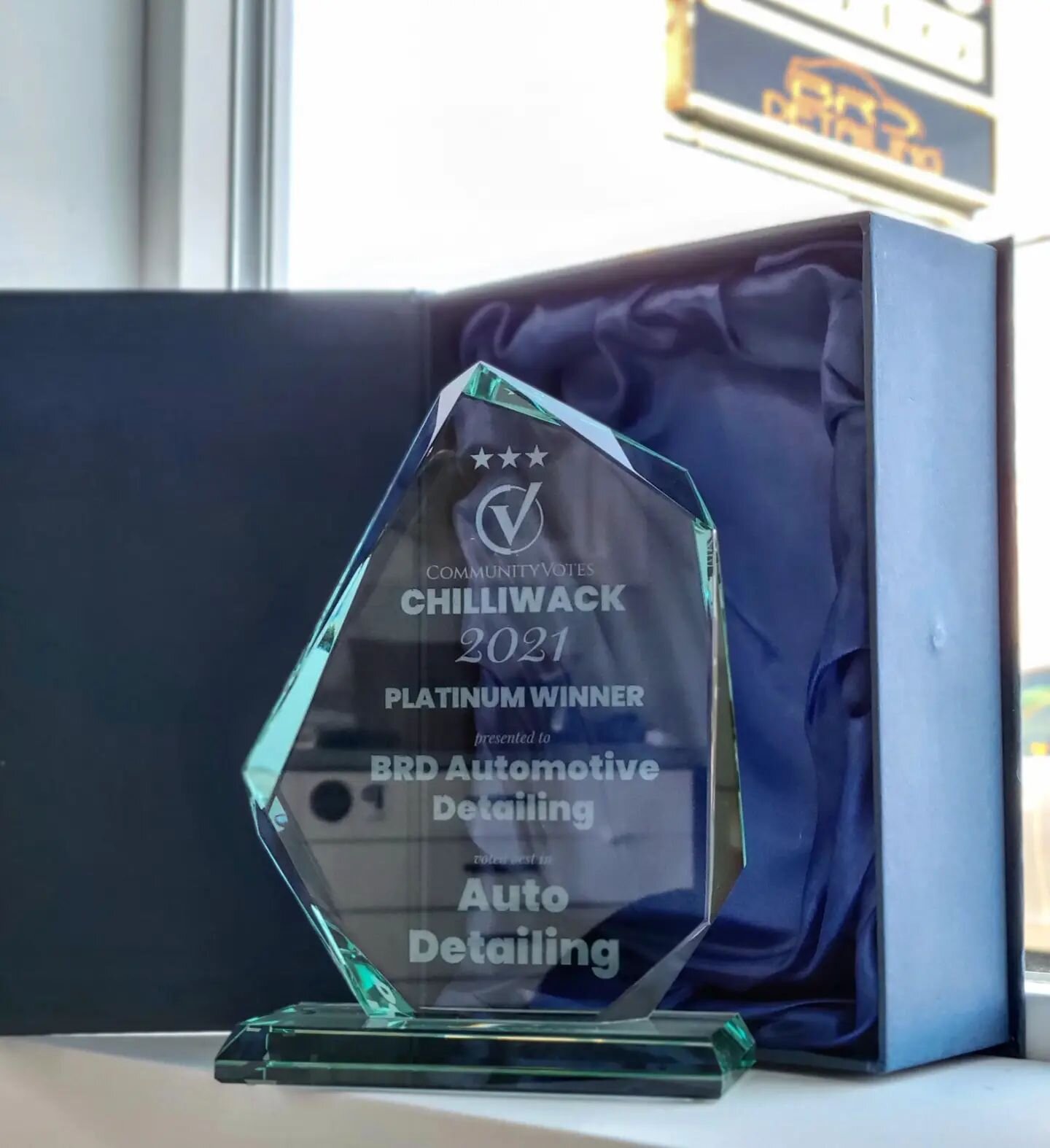 THANK YOU Chilliwack, we are thrilled to be the Platinum Winner in Auto Detailing!
