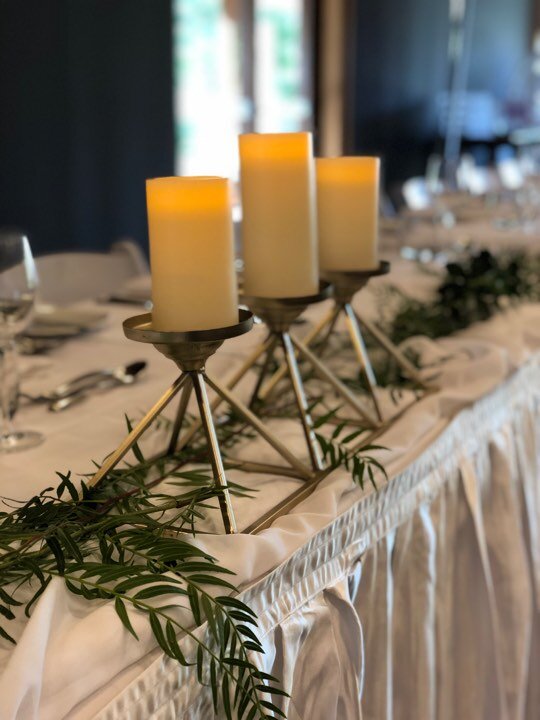 Gold Geometric Pillar Candle Holder