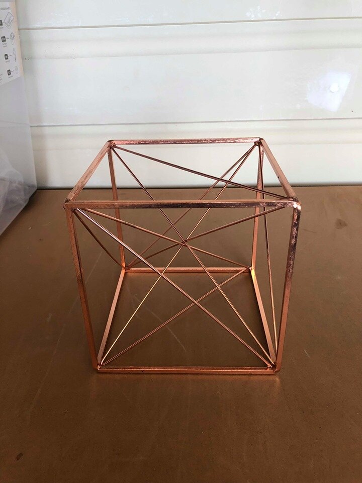 Rose gold geometric shape