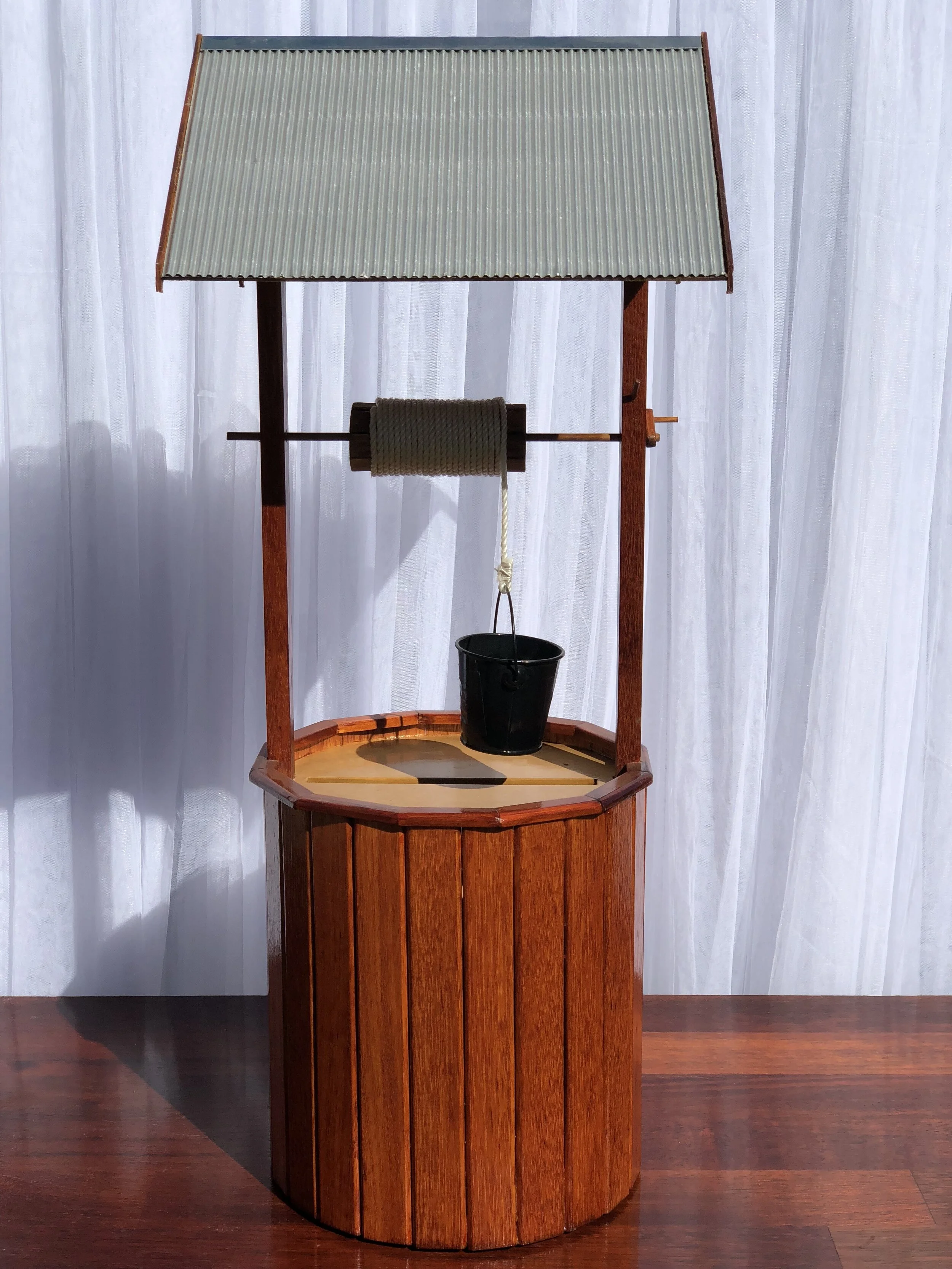 Brown timber wishing well.JPG