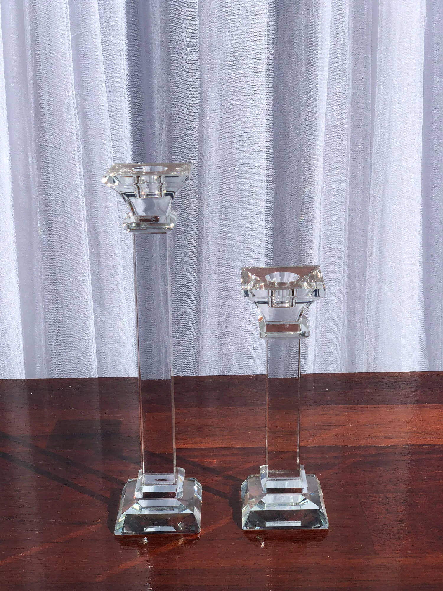 Crystal Candle Holders - 2 Sizes