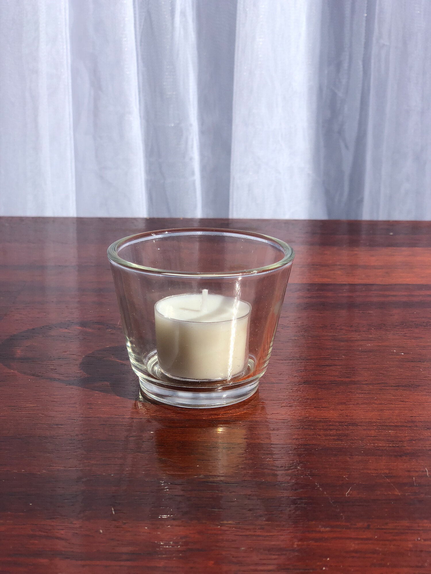 Plain Glass Candle Holder
