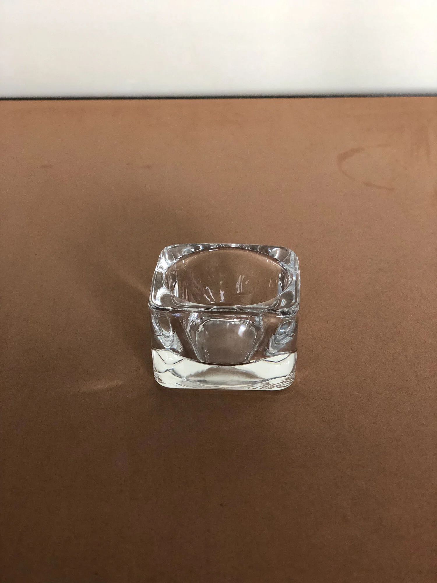 Small Cube Glass Candle Holder