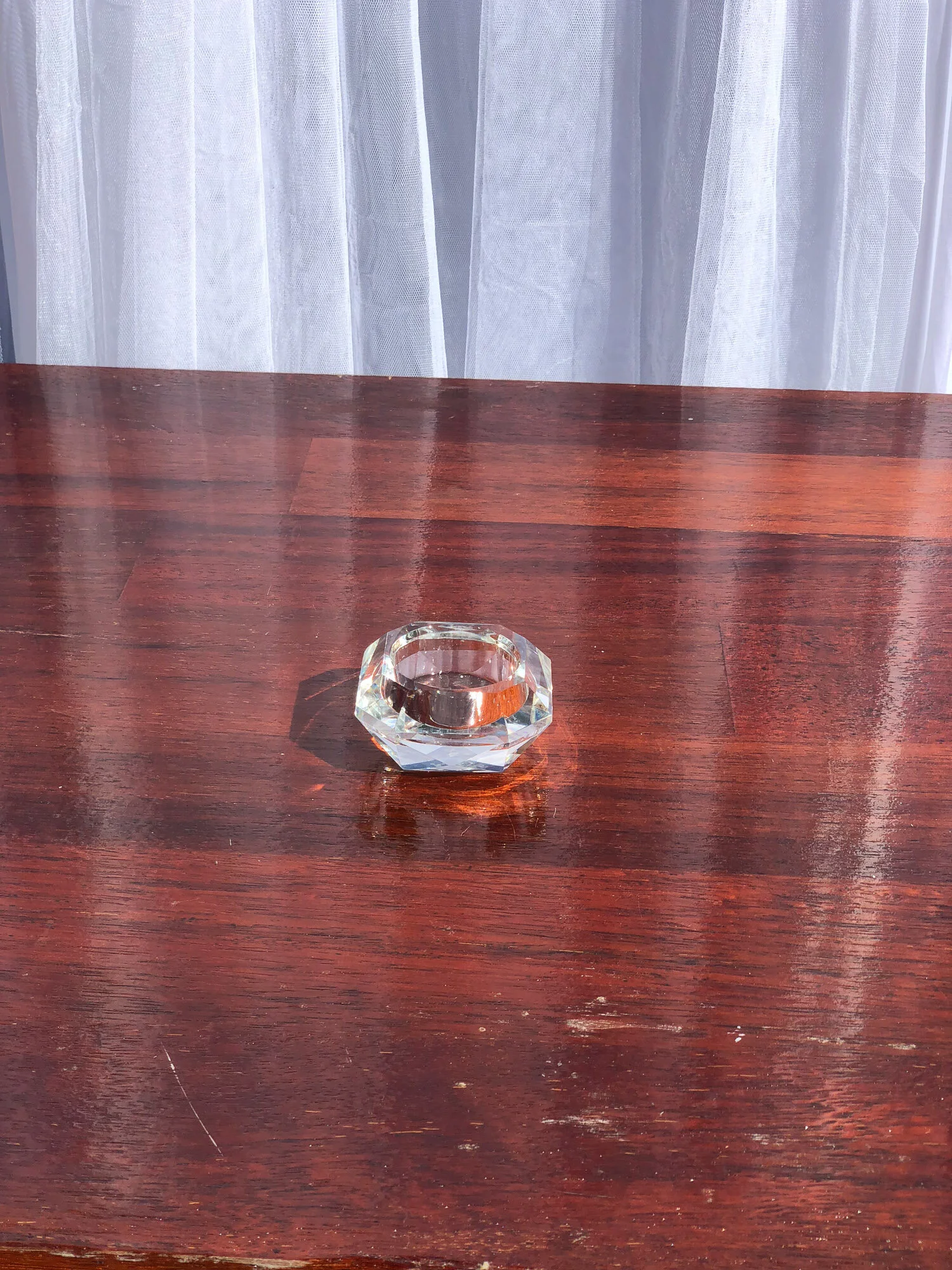 Small Glass Crystal Candle Holder 1
