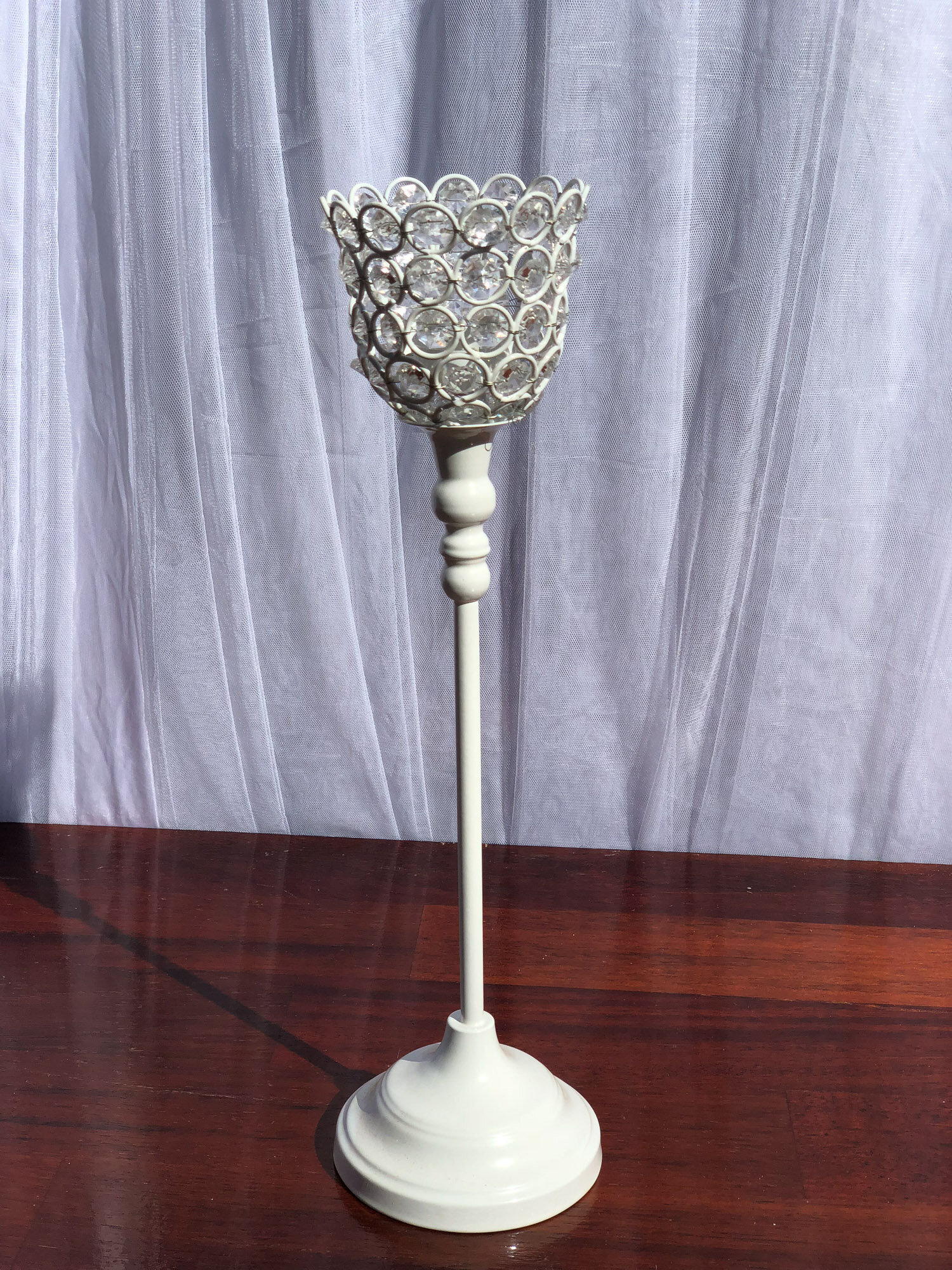 Small Glass Crystal Candle Holder 6