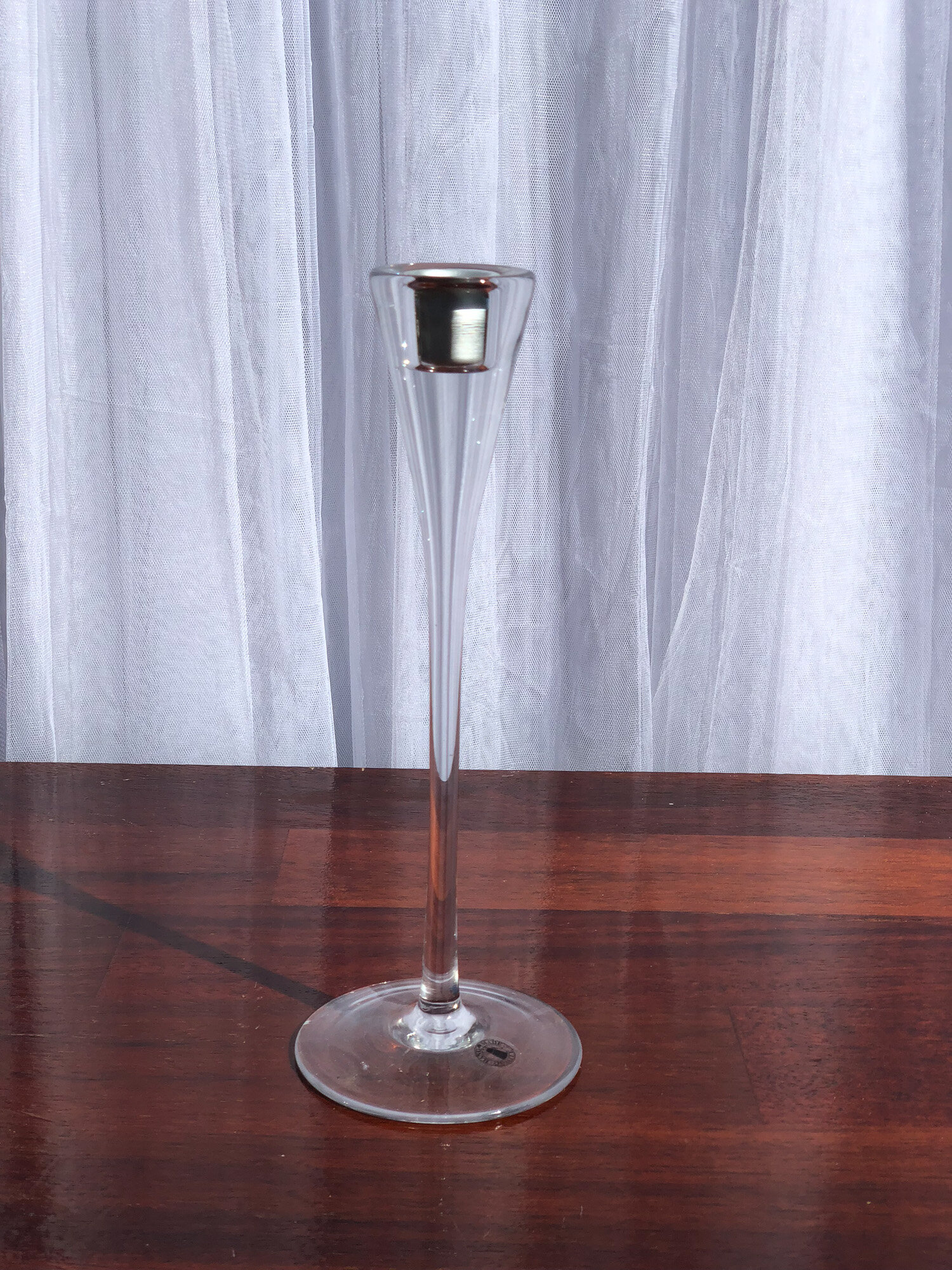 Tall Glass Candle Holder