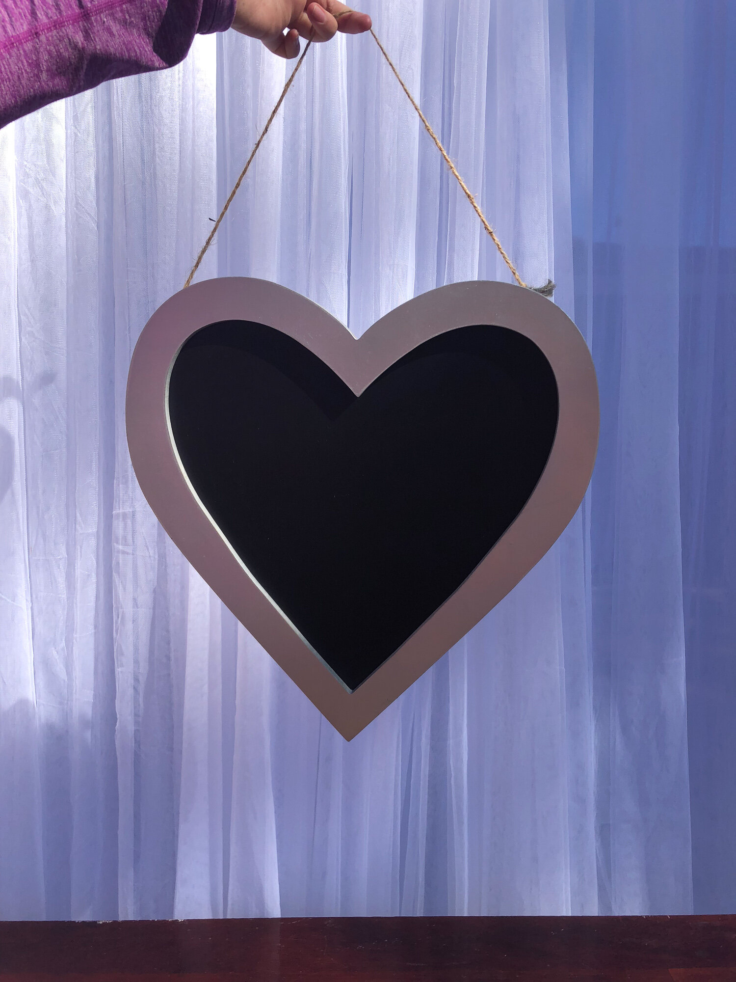 Hanging Heart Chalk Board