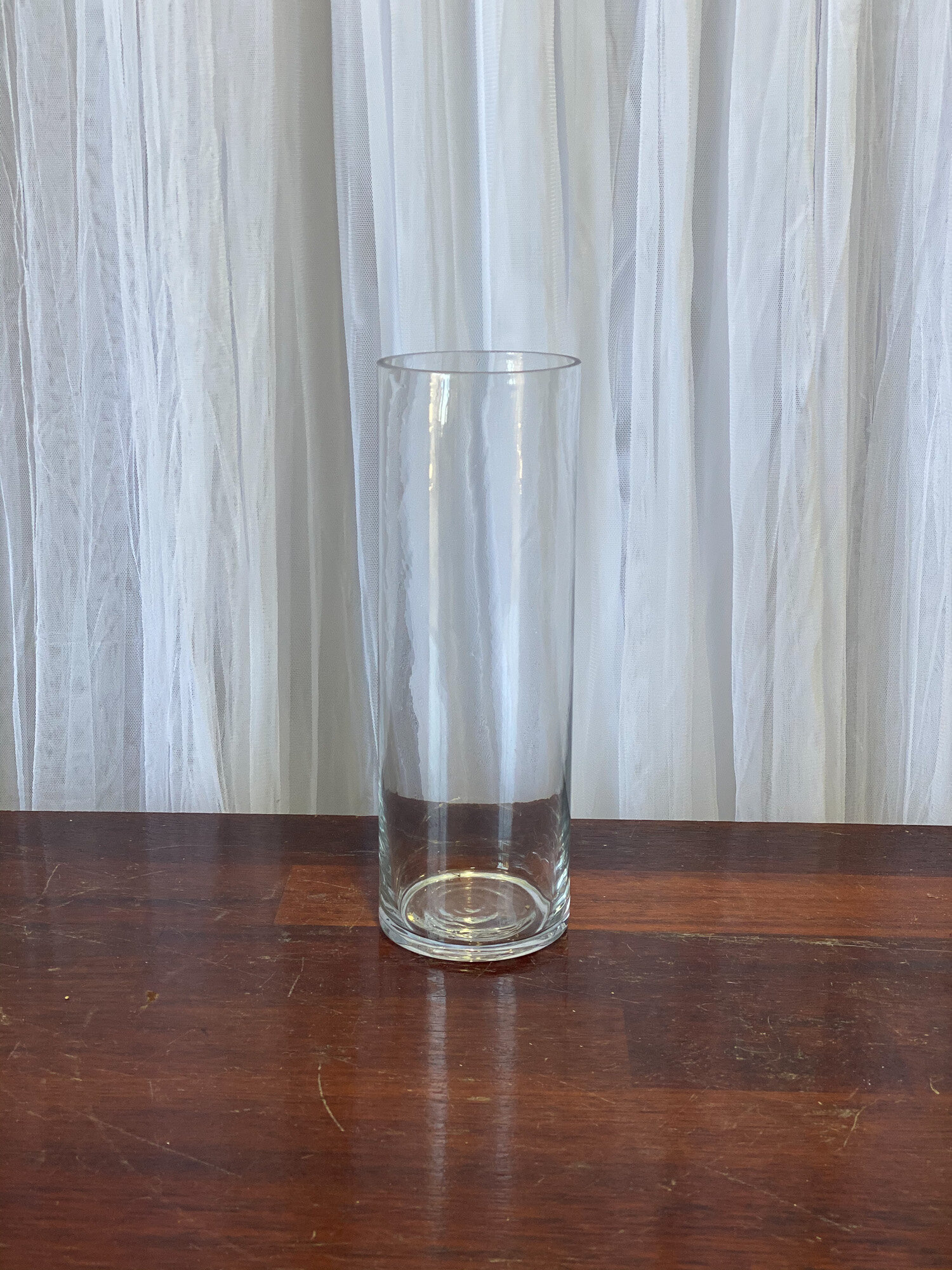 Tall Cylinder Glass Vase (30H x 10W)