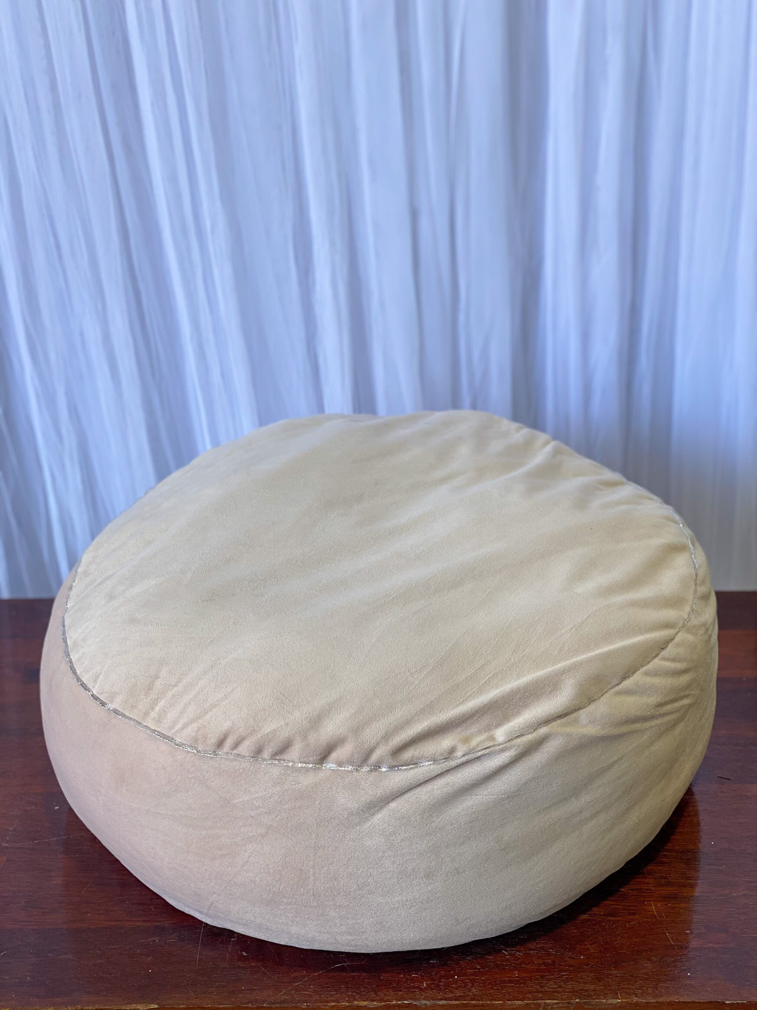 Large Round Pale Pink Cushion