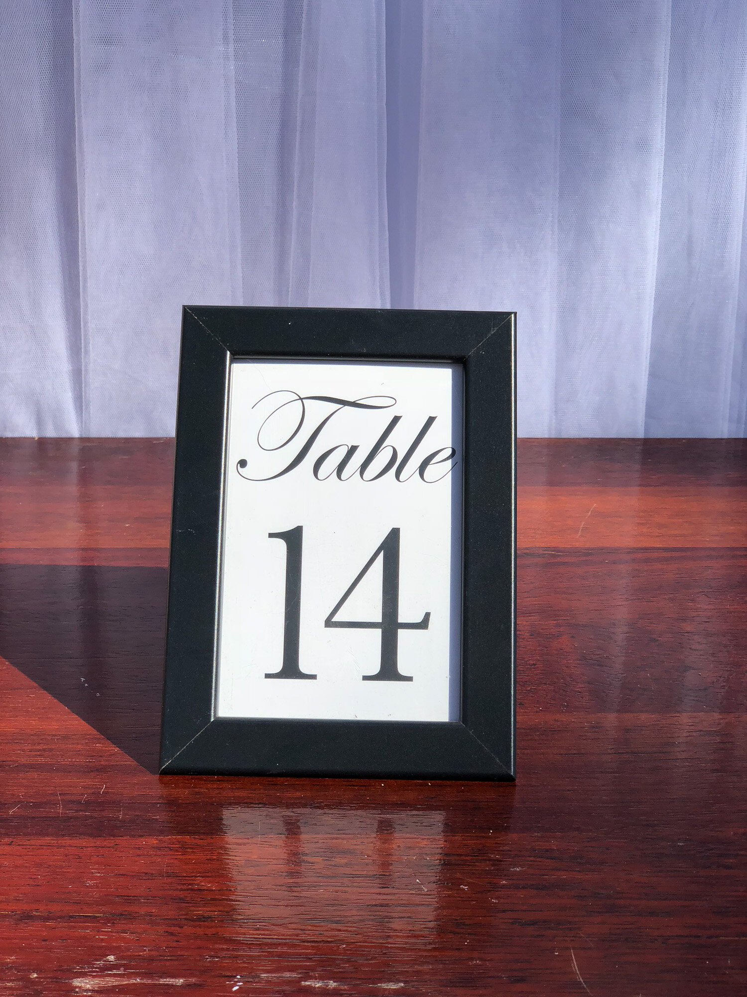 Black Frame Table Numbers (1-20)