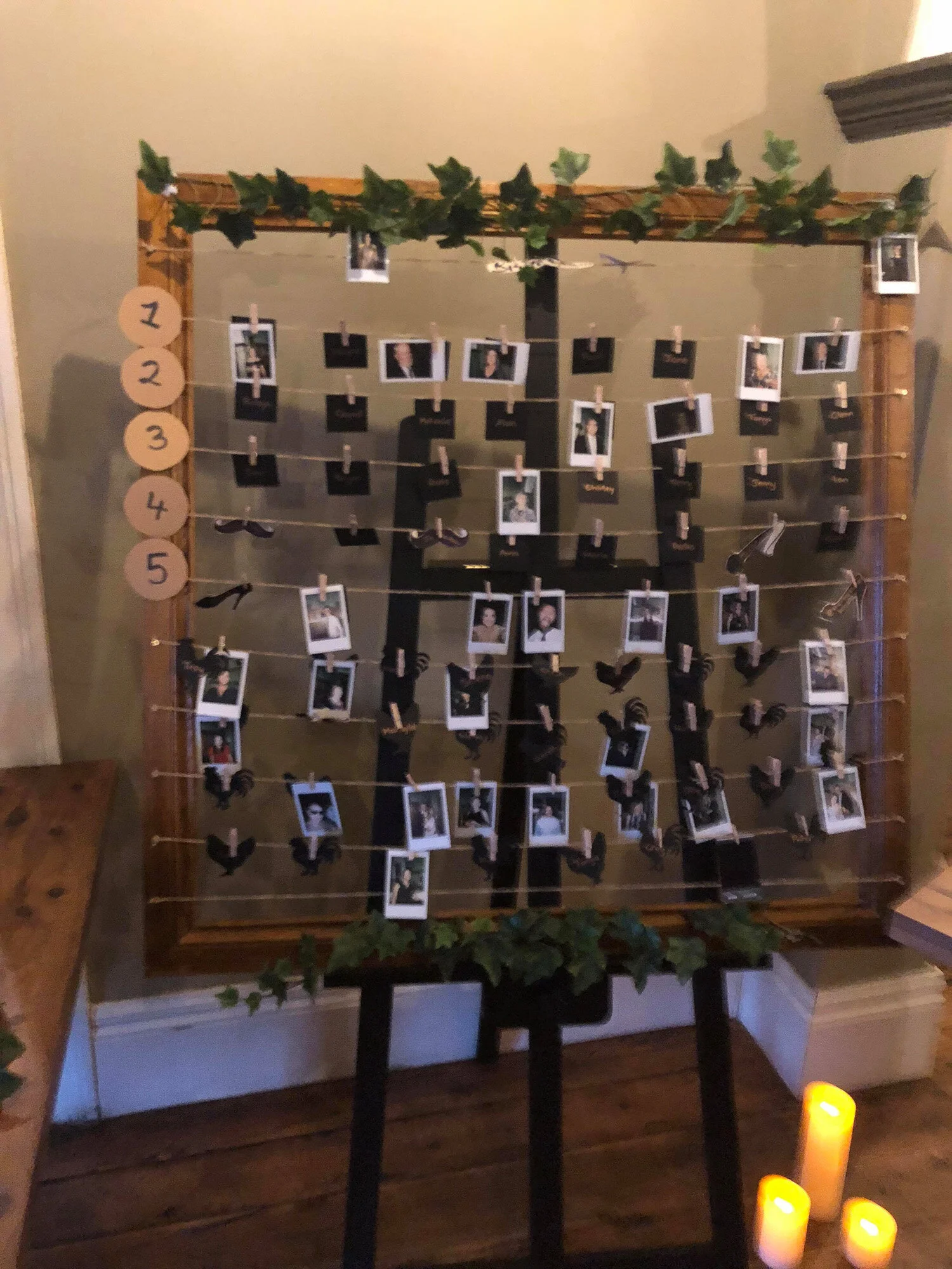 Framed Twine Seating Chart