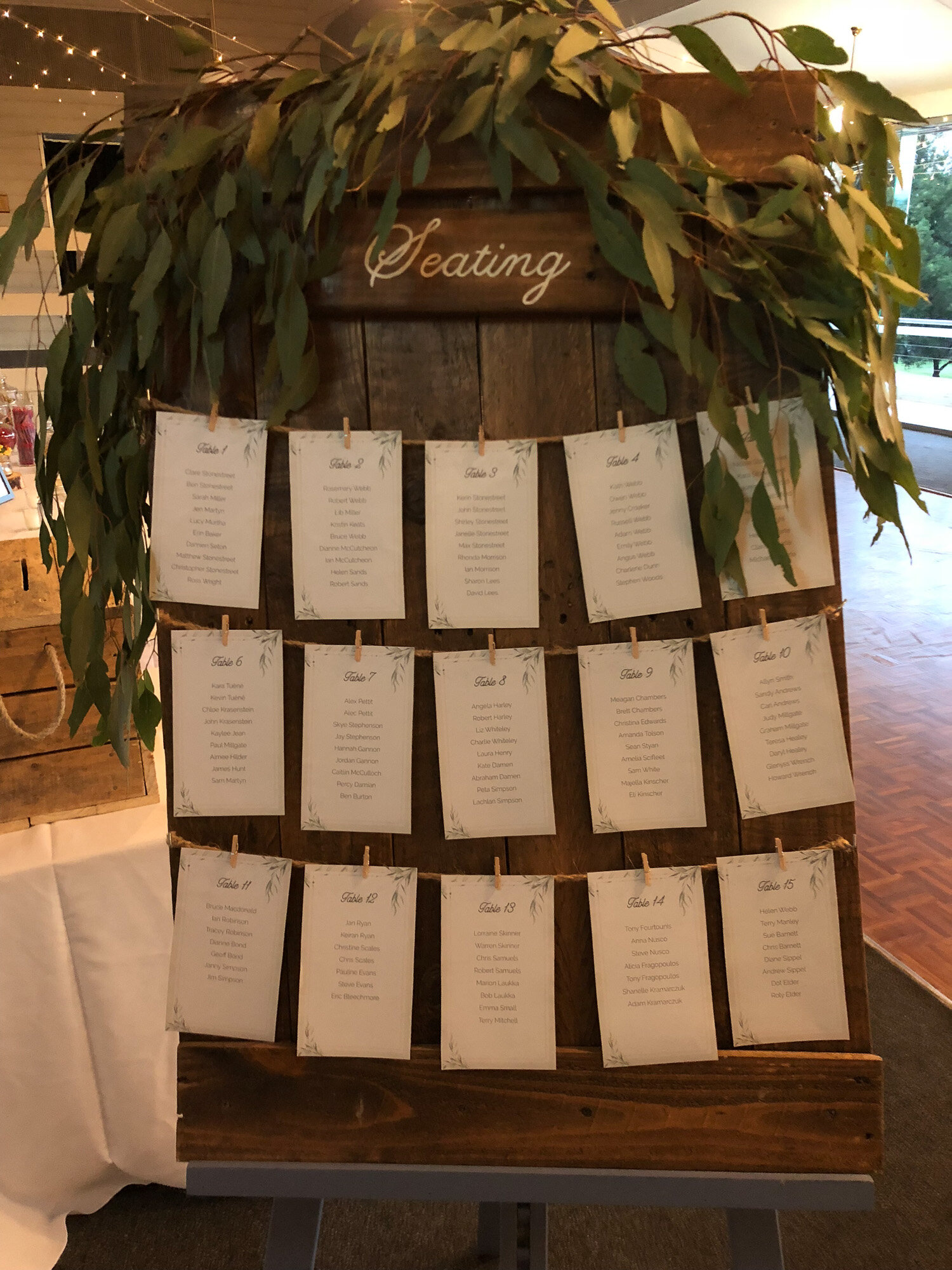 Timber Seating Chart