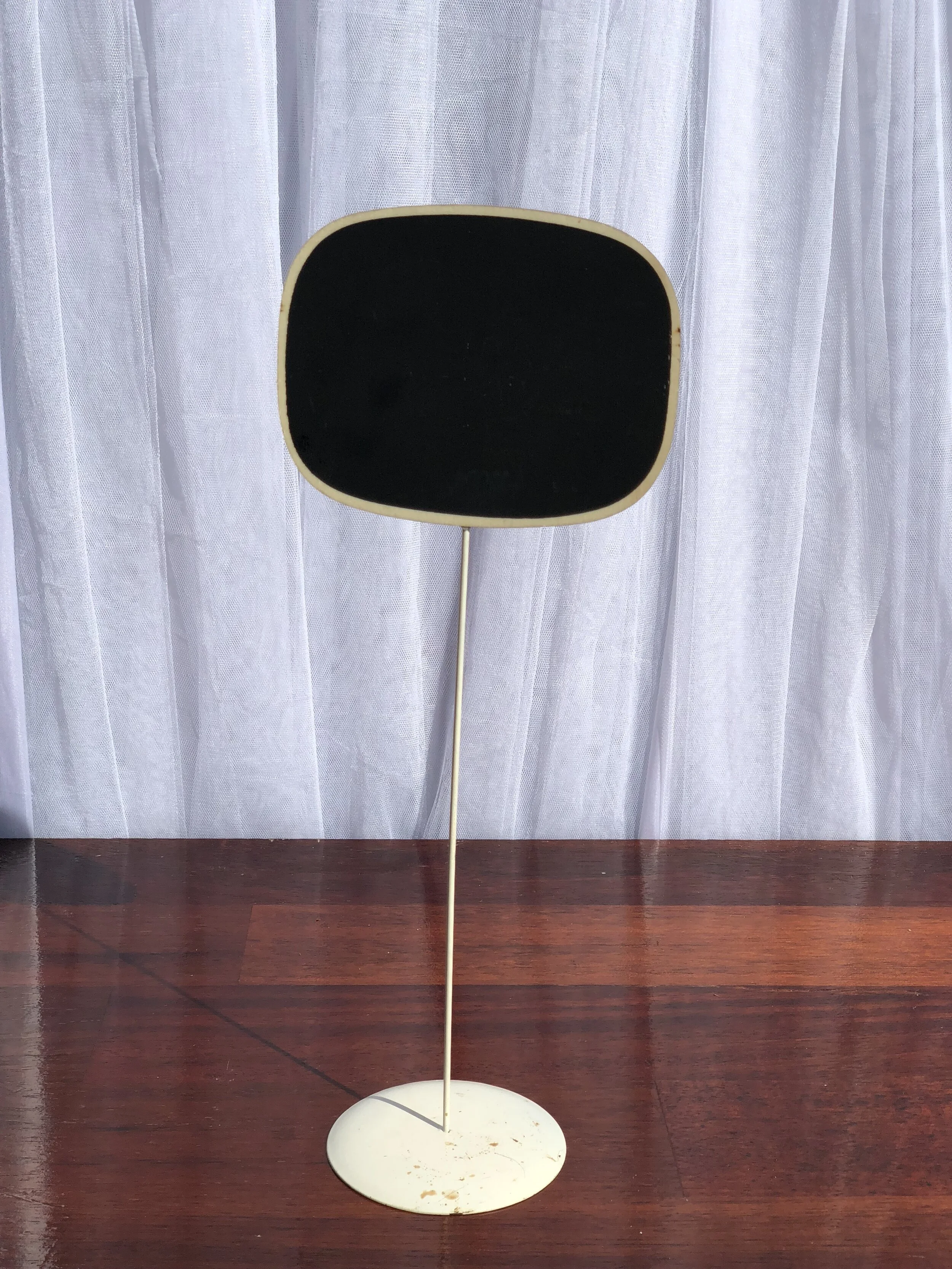 Small chalk board sign - oval.JPG