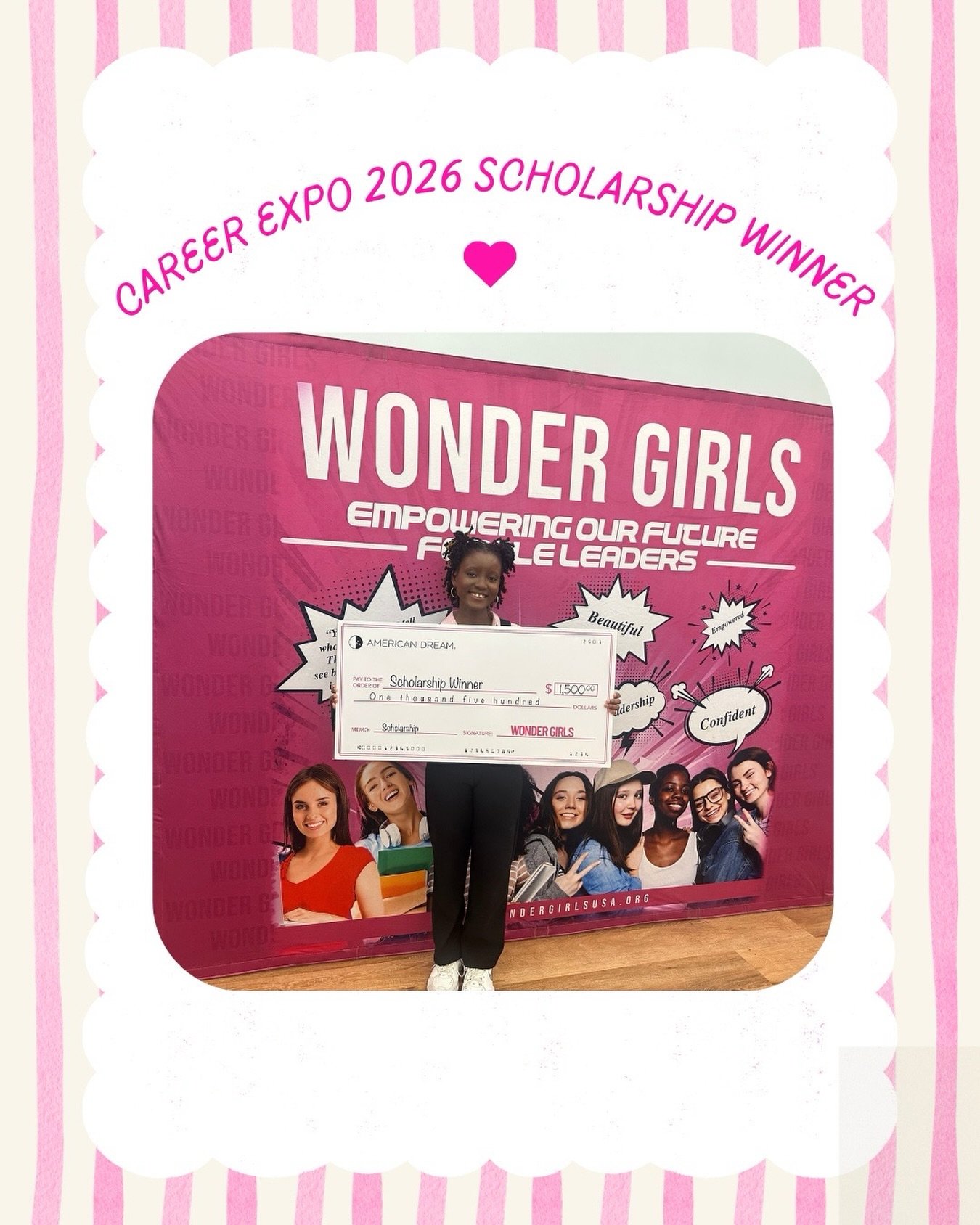 We were so excited to celebrate one of our WONDER GIRLS Scholarship winners at our annual Career Expo Debra Ogunbowale from Lyndhurst High School 🎉

Debra is an incredible senior with a 4.101 GPA and big dreams of becoming a pediatric doctor of occu