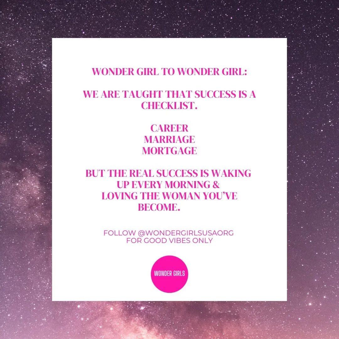 Success look different for every woman. There's no rubric that defines the success of women as a whole. If you love who you have become, that's the real win. 🤍 #wondergirls #girlempowerment #femalesuccess #empowermentquotes