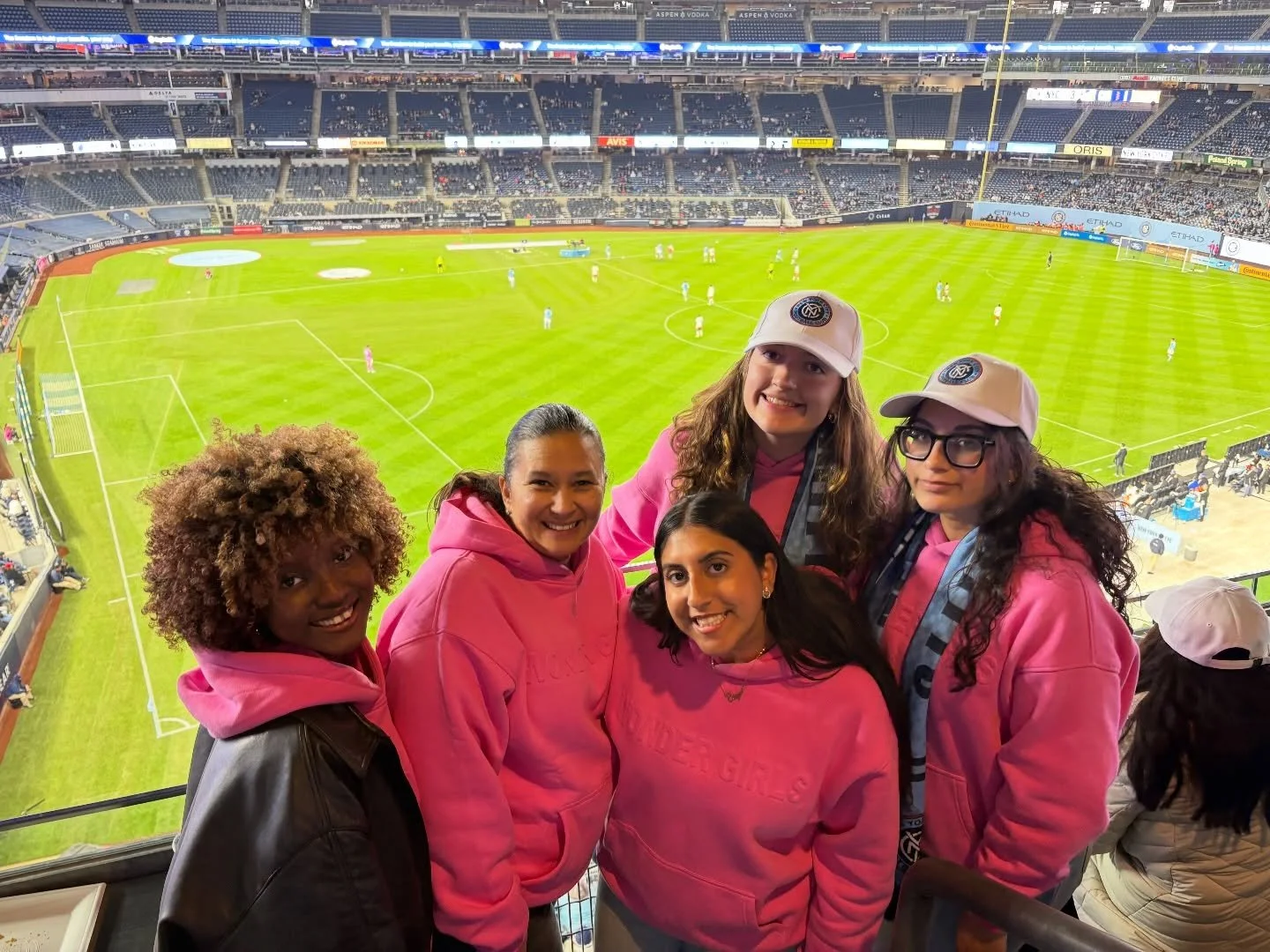 15 of our WONDER GIRLS had an unforgettable night at the NYC Football Club match at Yankee Stadium ⚽✨
NYCFC and Capital Rx hosted an inspiring Career Panel where our girls heard directly from industry professionals about career paths, growth, and rea