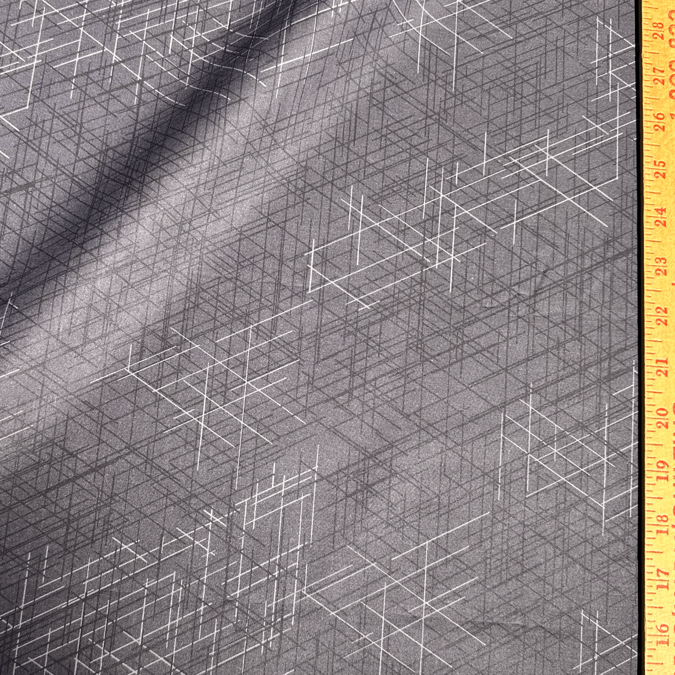 Dark Gray, Black and White Slash 1 yard cut