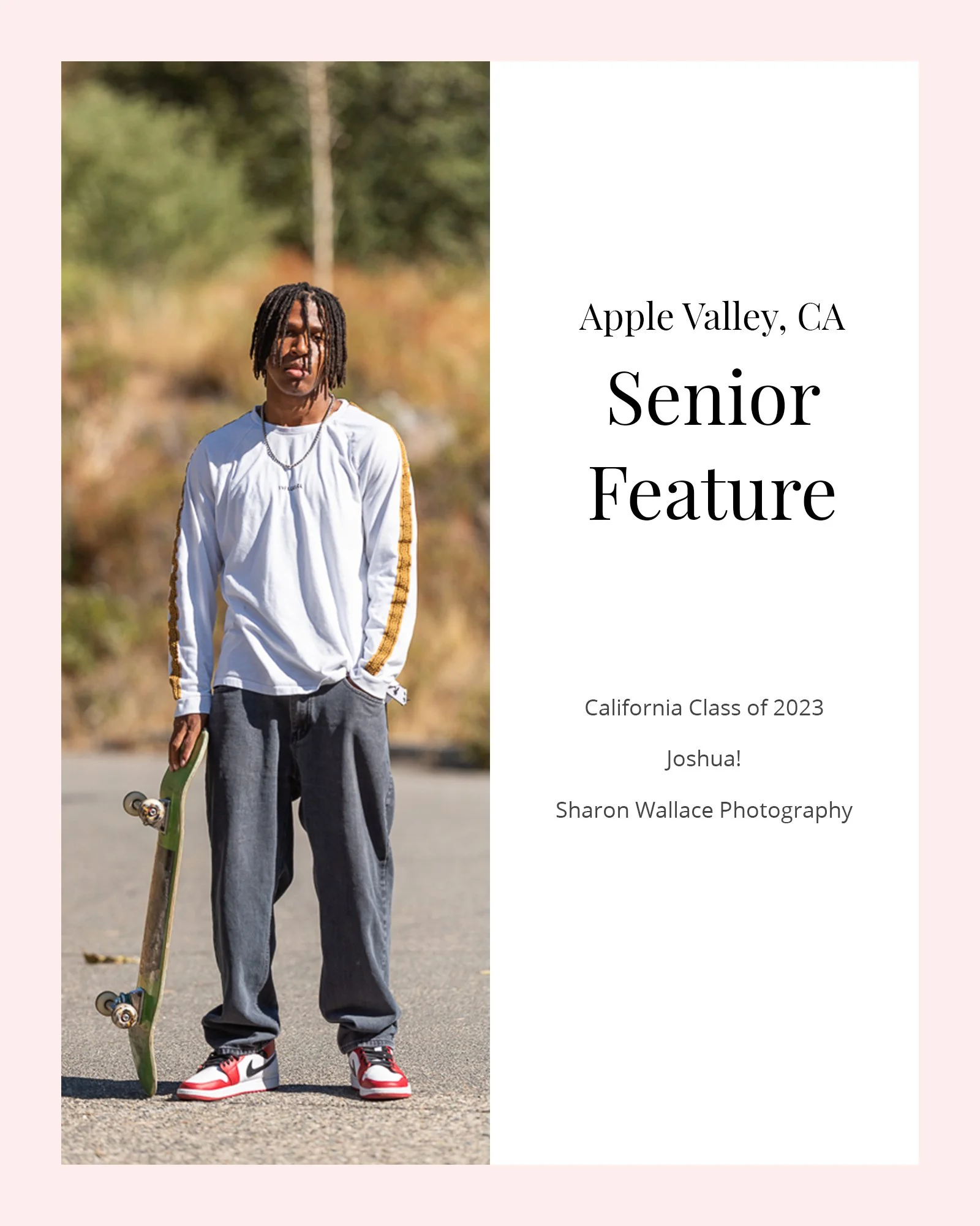 Joshua - Apple Valley, CA Senior Feature 2023